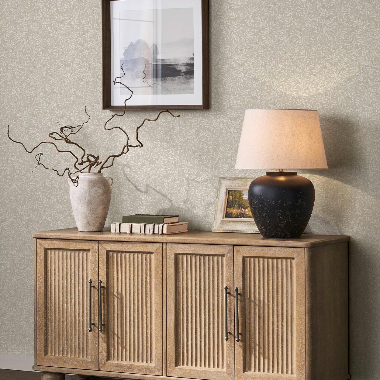 Beige - Next - Ivory Ditsy Leaf Wallpaper - 2