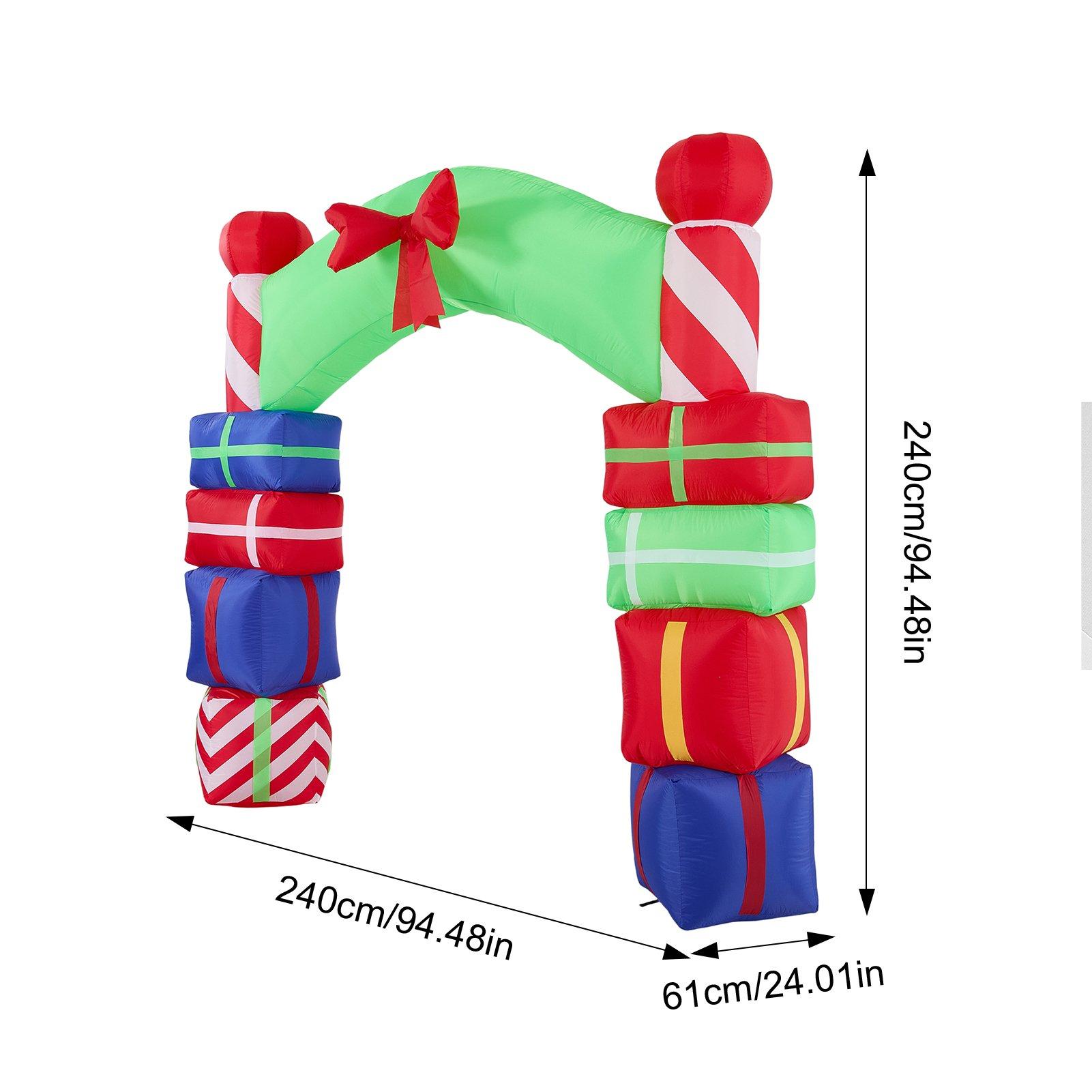 Multi - LIFE IDEAS - 2.4m Christmas Inflatable Archway - 2