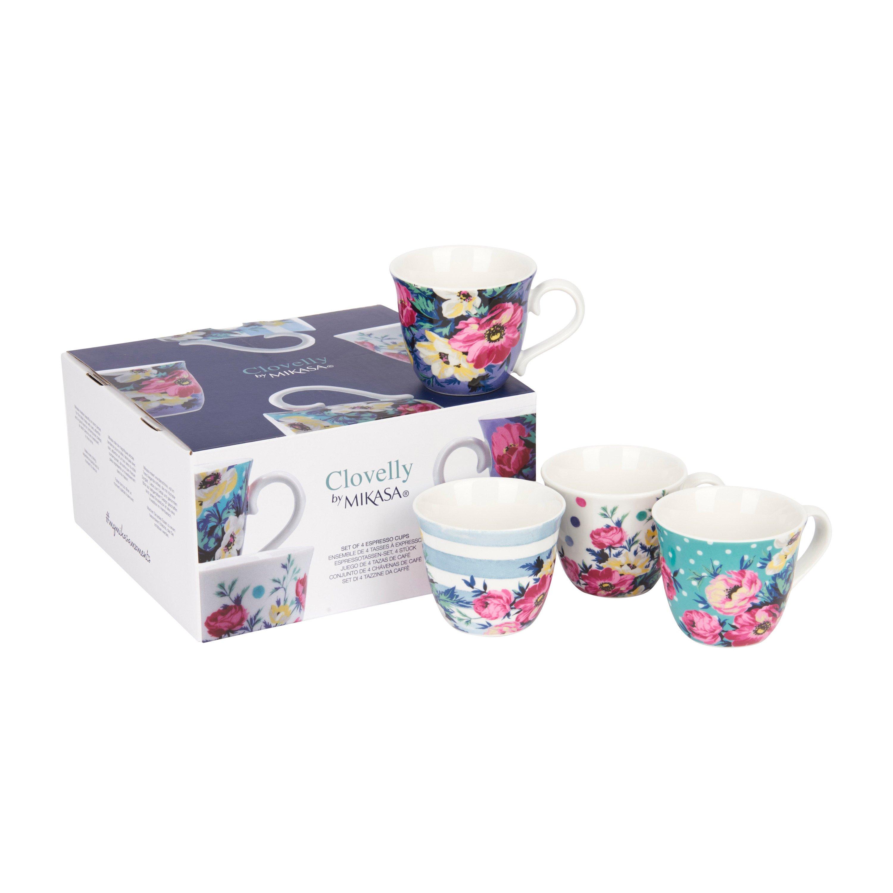 Assorted - Mikasa - Mikasa Clovelly Porcelain Espresso Mugs Set of Fo - 3