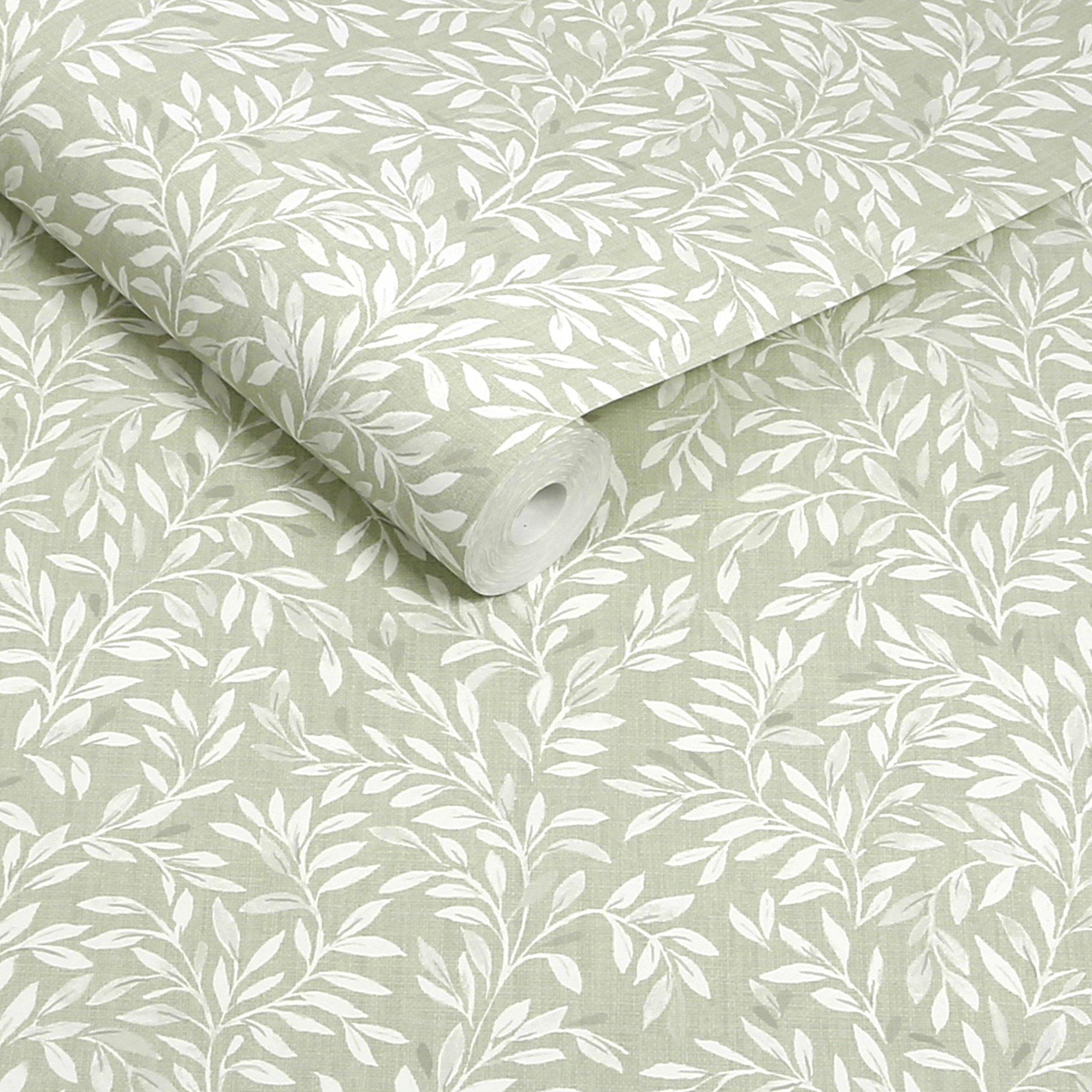 Sage - Next - Sage Ditsy Leaf Wallpaper - 3