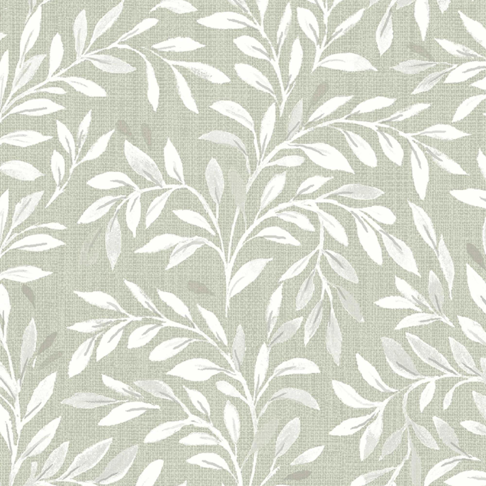Sage - Next - Sage Ditsy Leaf Wallpaper - 4