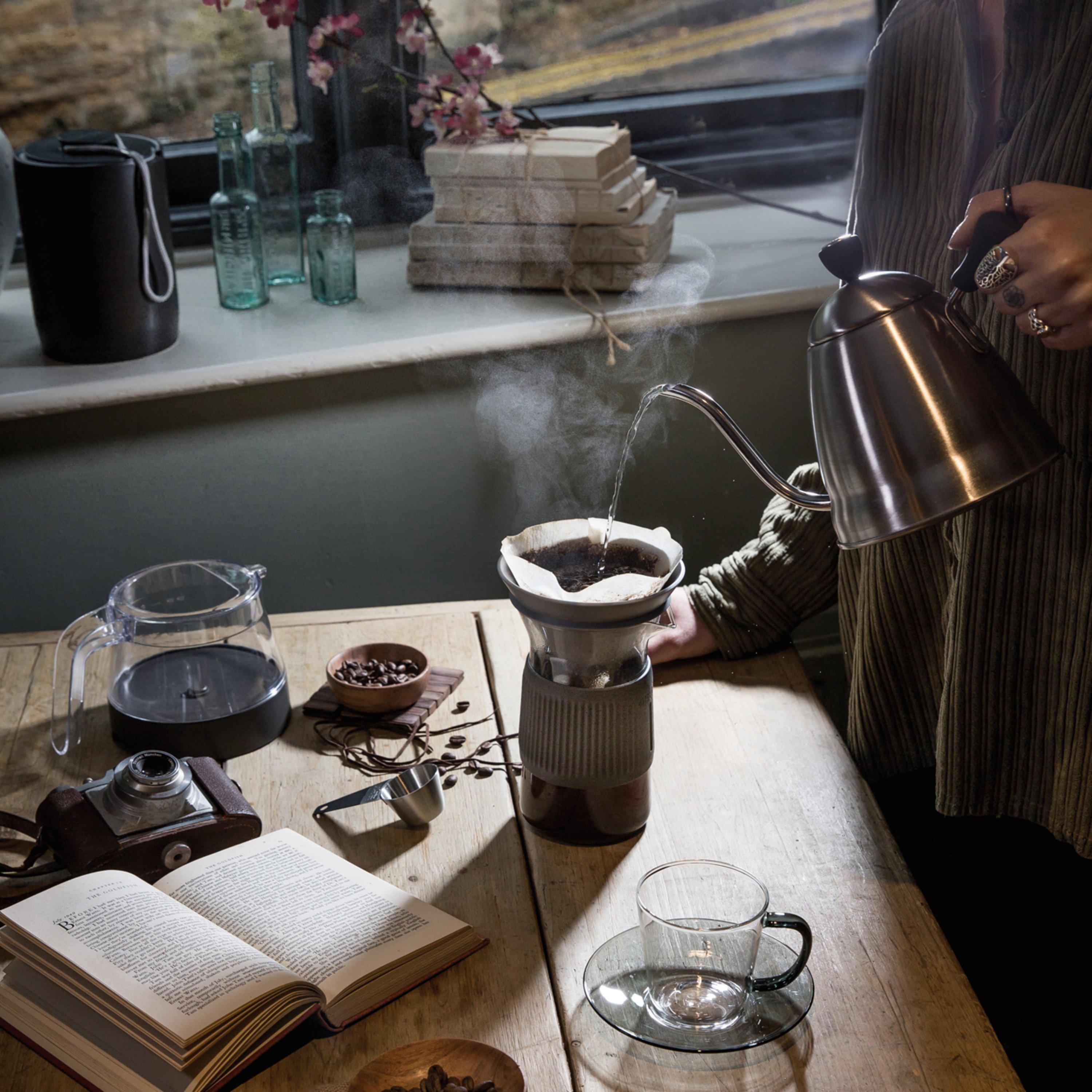 Black - La Cafetiere - La Cafetiere Seattle Glass Pour Over Carafe and Co - 4