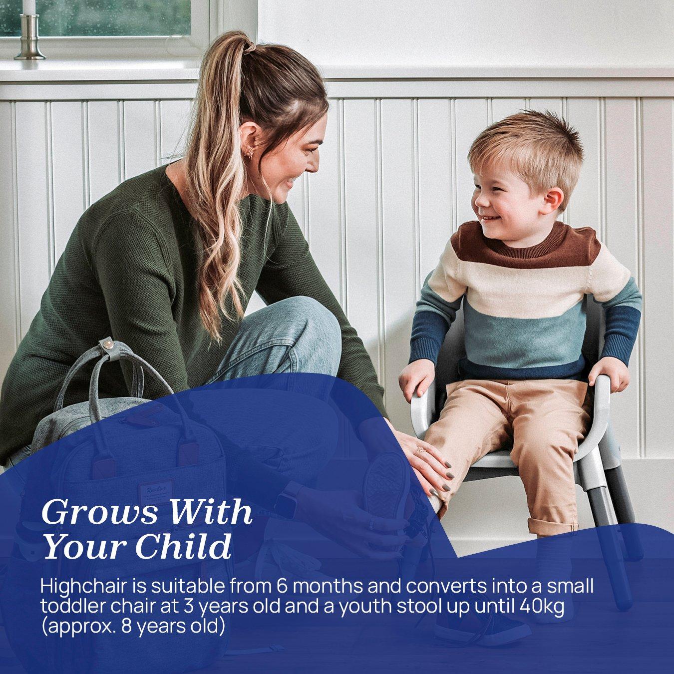 Grey - Chicco - Chicco Zest Highchair Moon Grey - 3