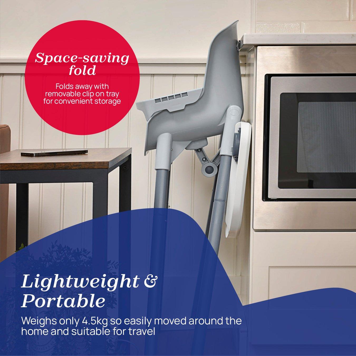 Grey - Chicco - Chicco Zest Highchair Moon Grey - 4