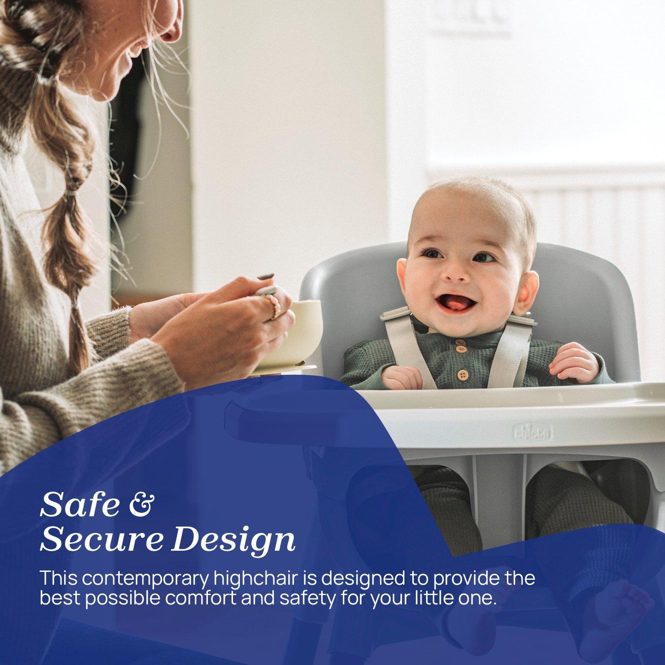 Grey - Chicco - Chicco Zest Highchair Moon Grey - 5