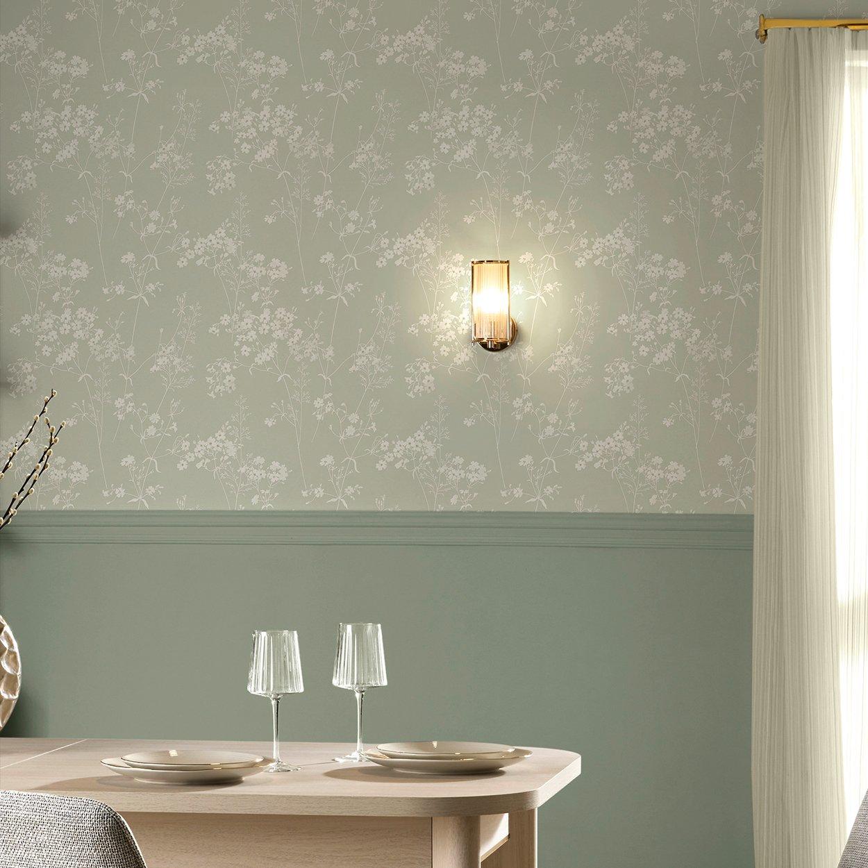 Sage - Next - Sage Country Leaves Wallpaper - 2