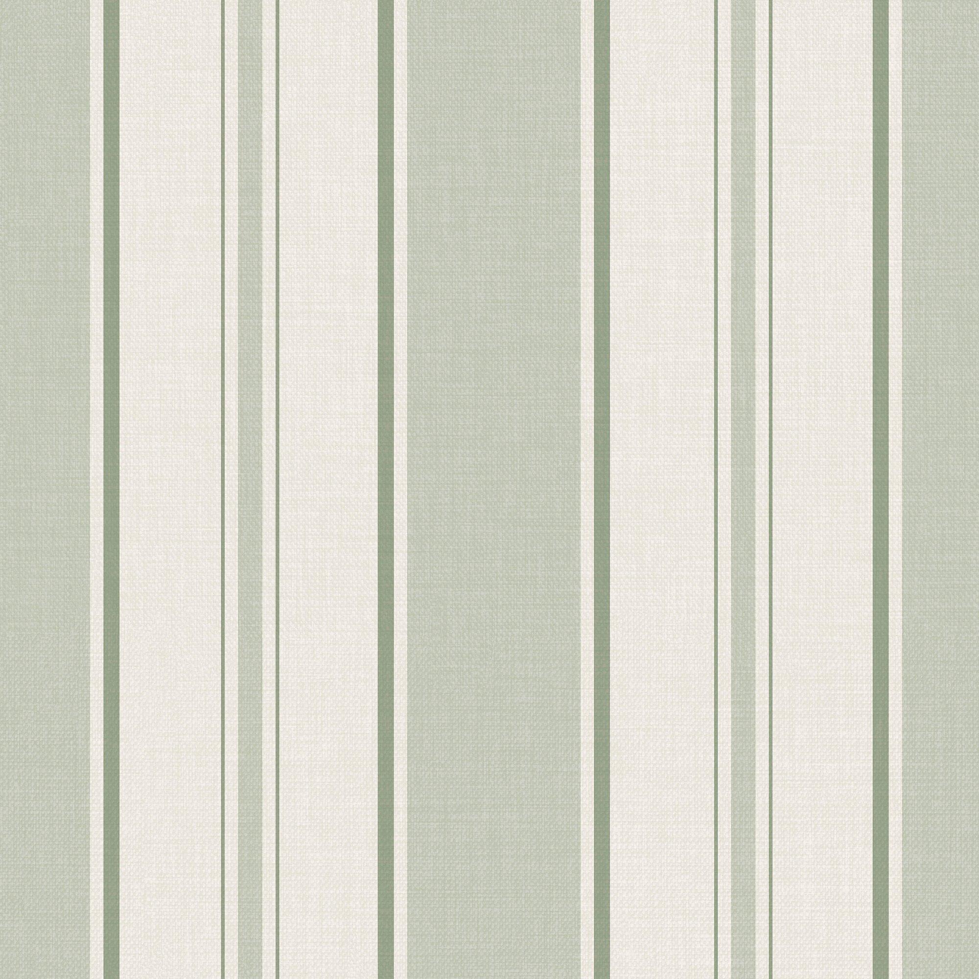 Sage - Next - Sage Country Stripe Wallpaper - 1