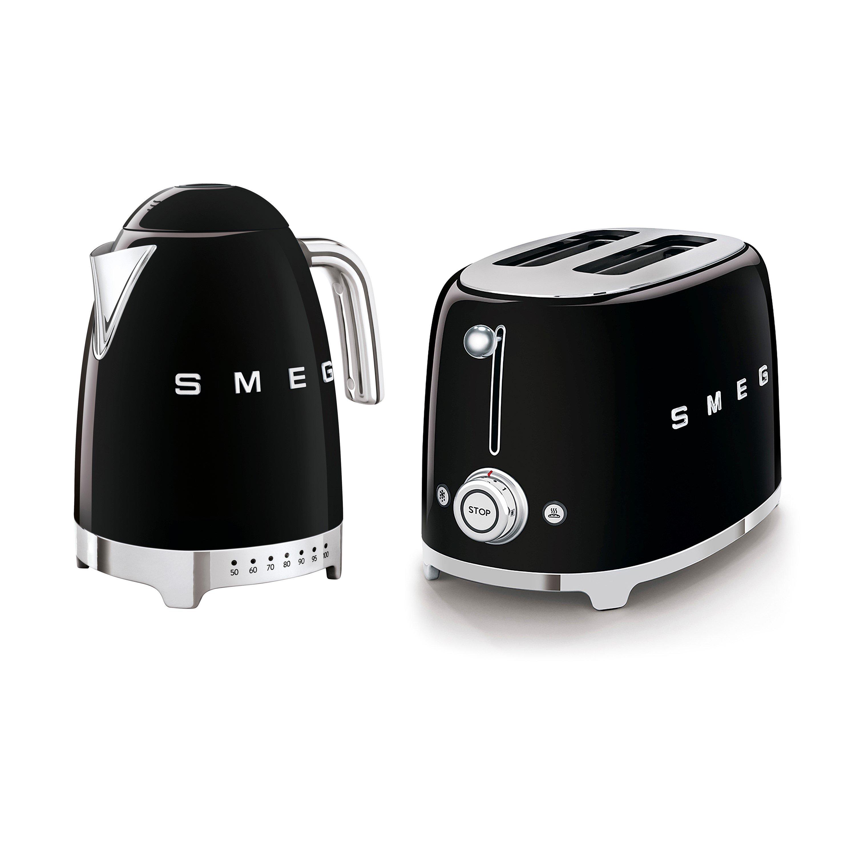 None - Smeg - 50s Style 1.7L Variable Kettle and 2-Slice Toaster