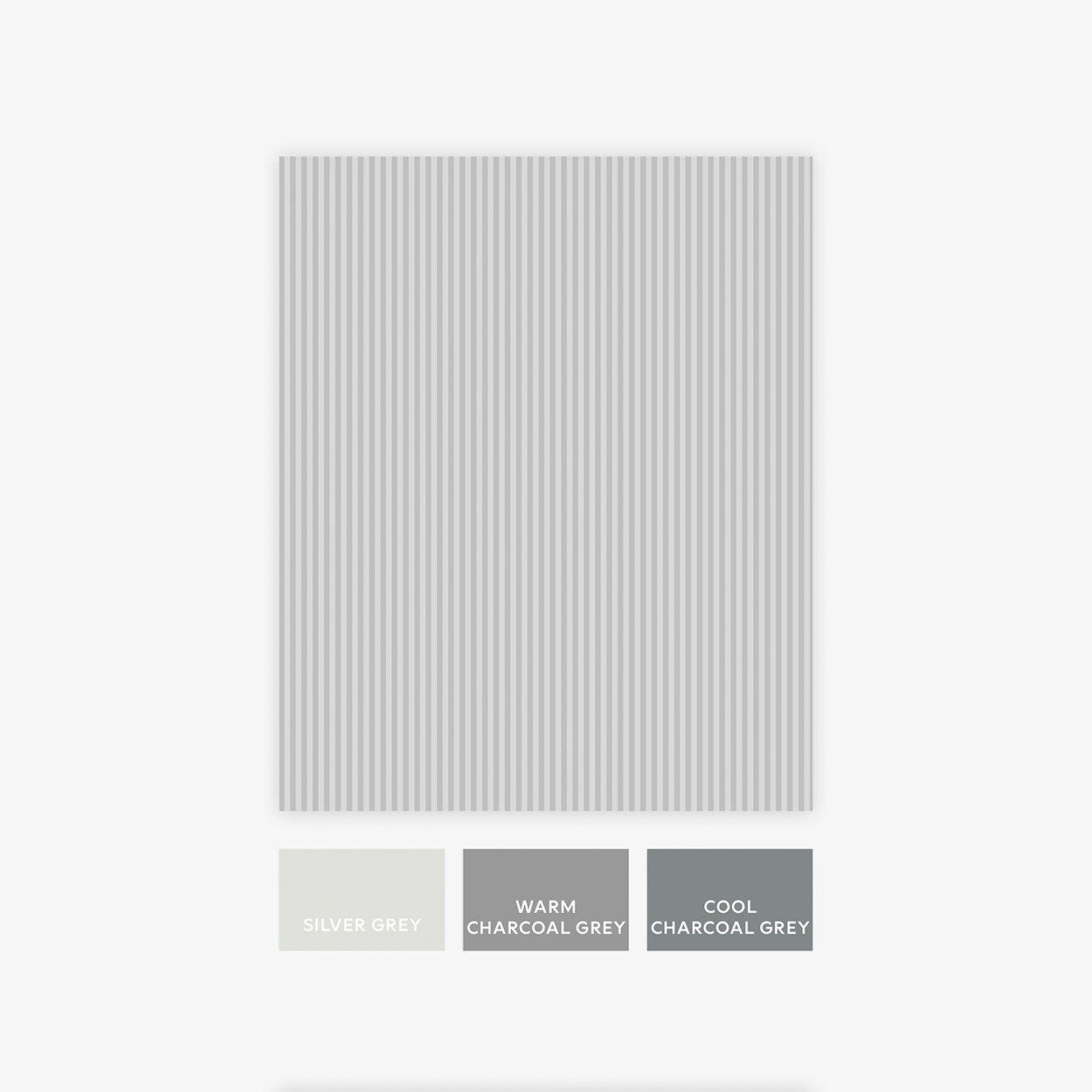 Grey - Next - Soft Grey Ticking Stripe Wallpaper - 5