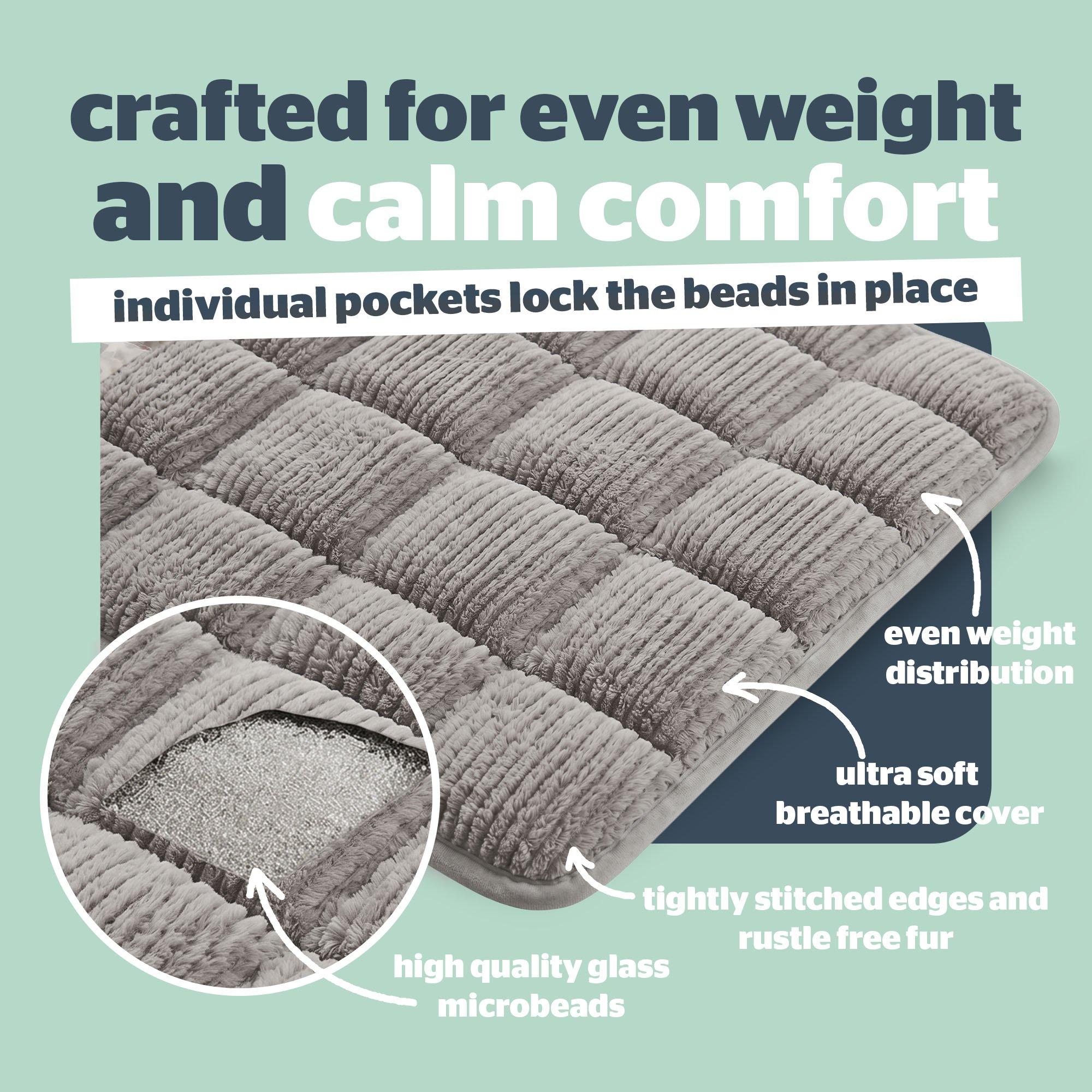 White - Silentnight - Weighted Blanket Adults 6.8 KG White Faux Fur - 6