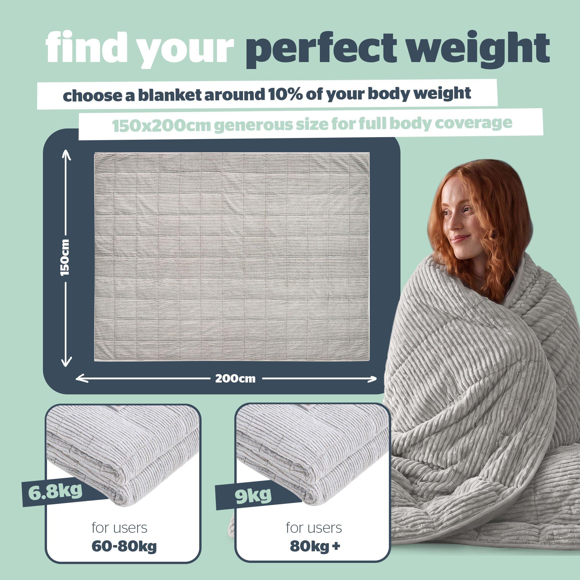 White - Silentnight - Weighted Blanket Adults 6.8 KG White Faux Fur - 8