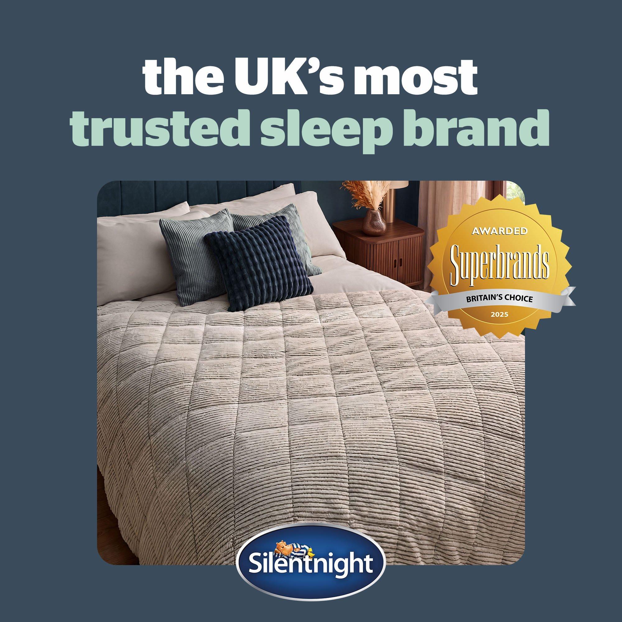 White - Silentnight - Weighted Blanket Adults 6.8 KG White Faux Fur - 9