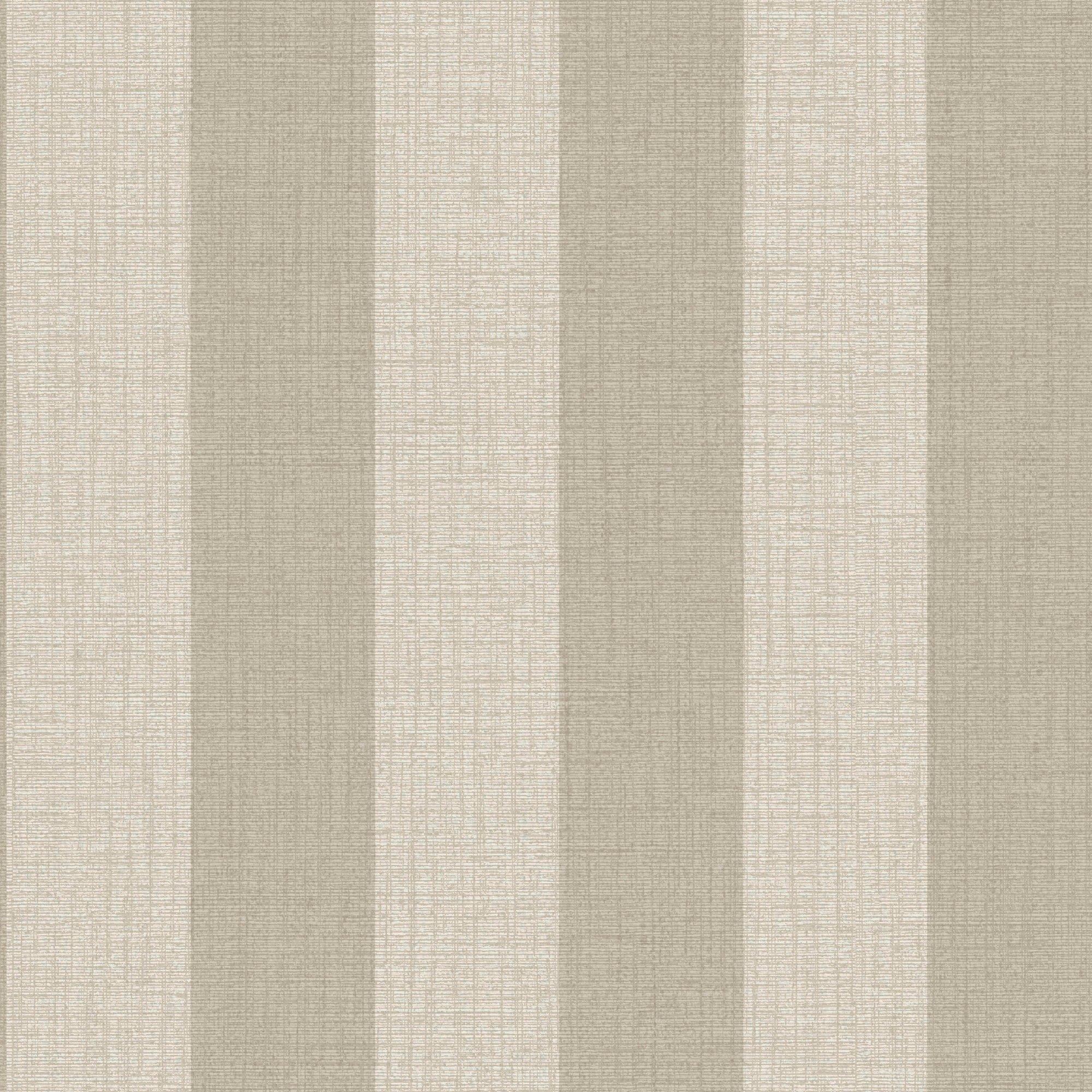 Brown - Next - Warm Linen Stripe Wallpaper - 1