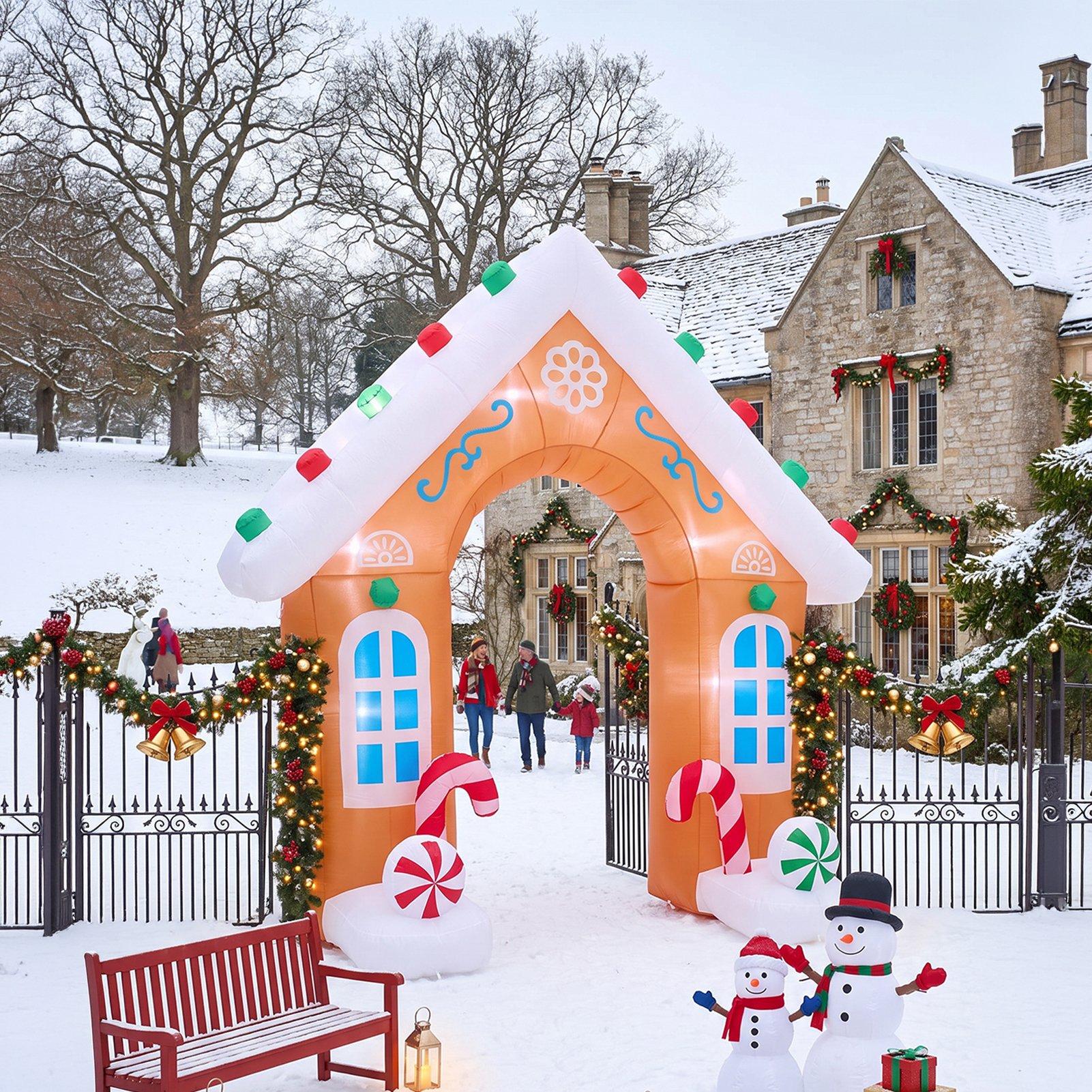 Multi - LIFE IDEAS - 8.7FT Blow-up Christmas Inflatable Archway - 9