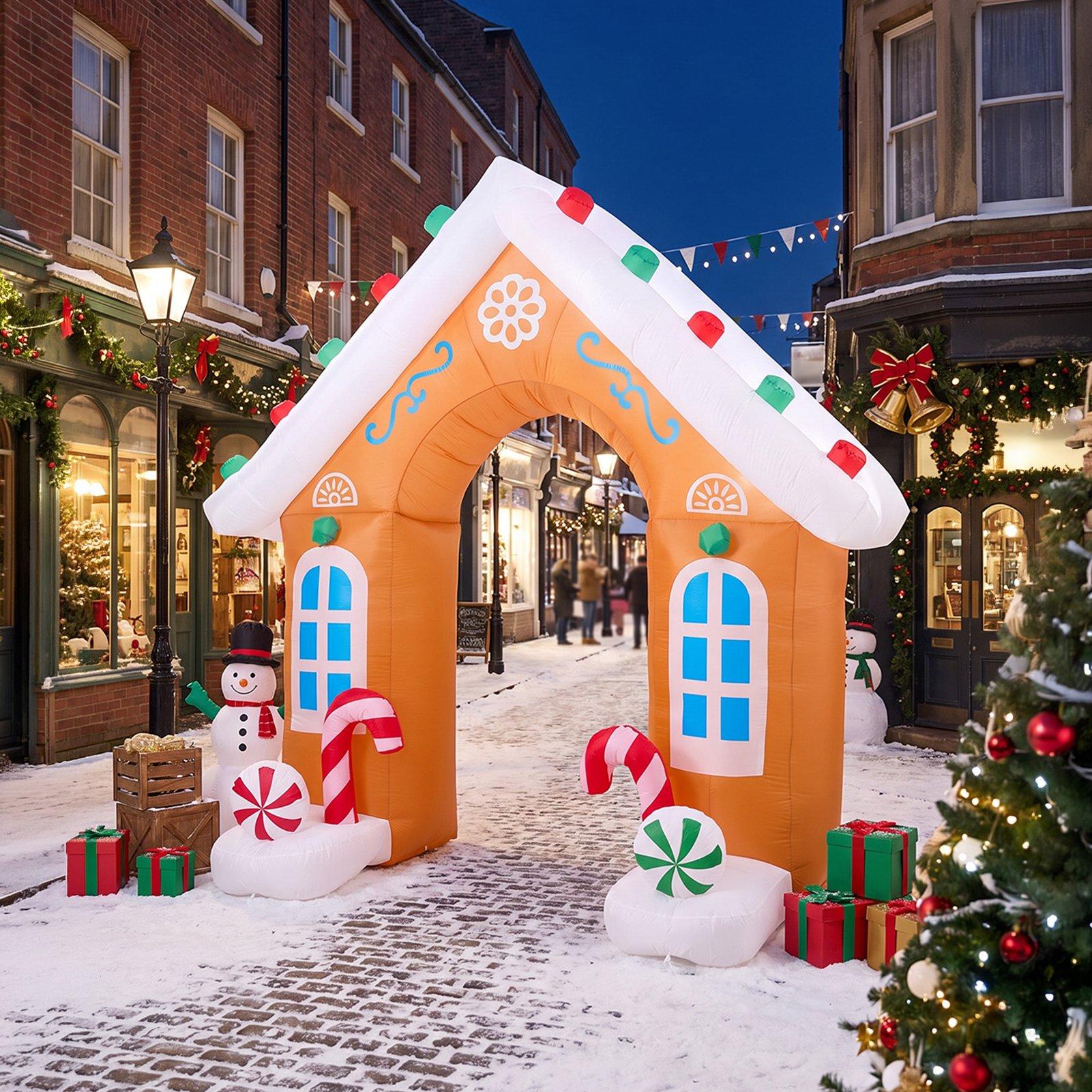 Multi - LIFE IDEAS - 8.7FT Blow-up Christmas Inflatable Archway - 10