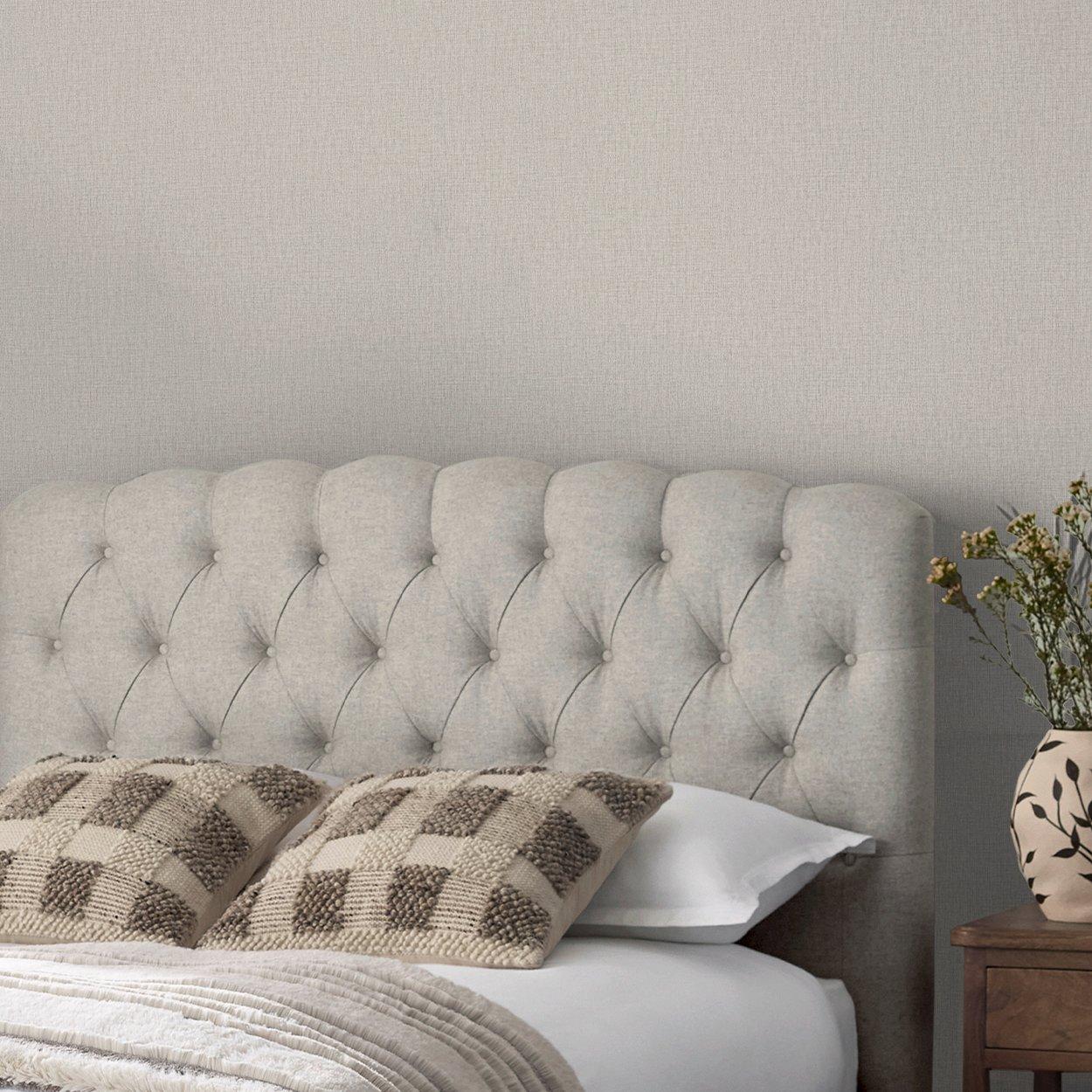 Cream - Next - Light Natural Linen Look Wallpaper - 2