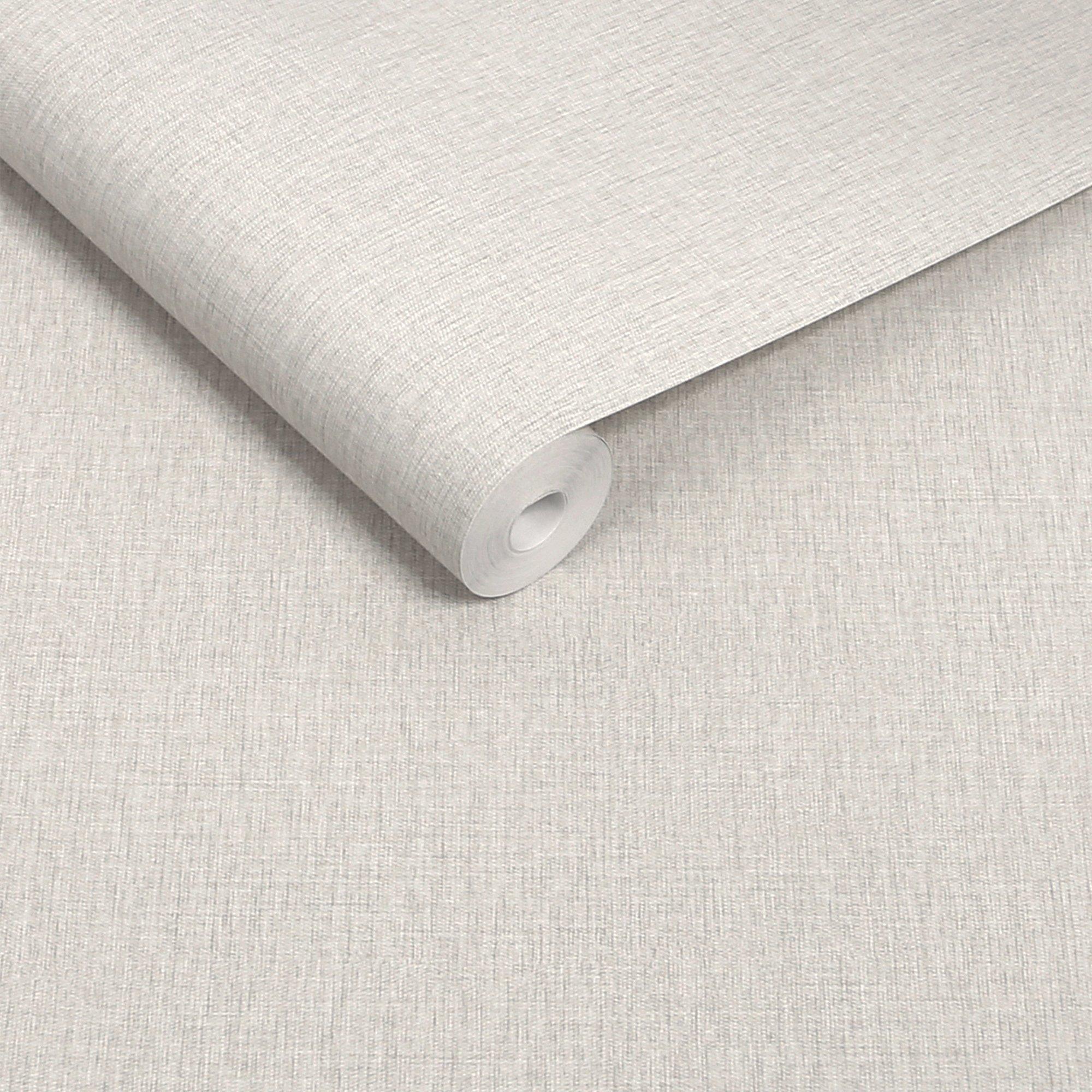 Cream - Next - Light Natural Linen Look Wallpaper - 3