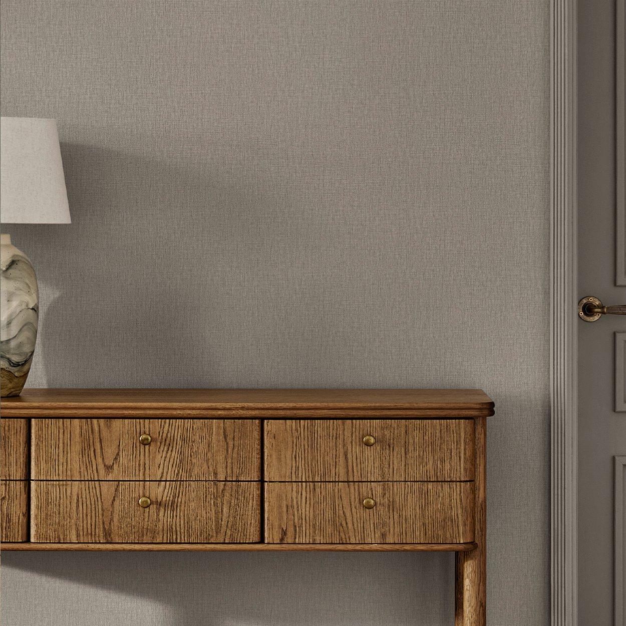 Beige - Next - Natural Linen Look Wallpaper - 2