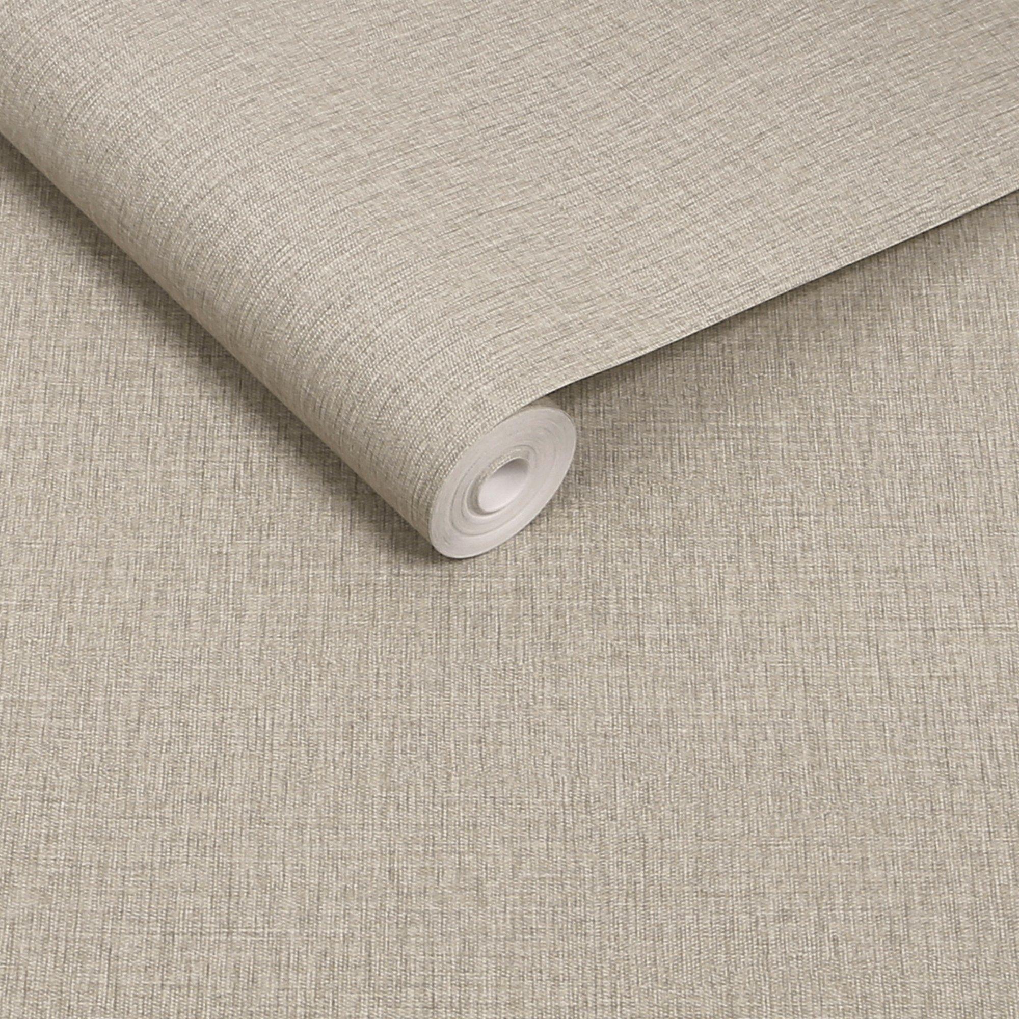Beige - Next - Natural Linen Look Wallpaper - 3