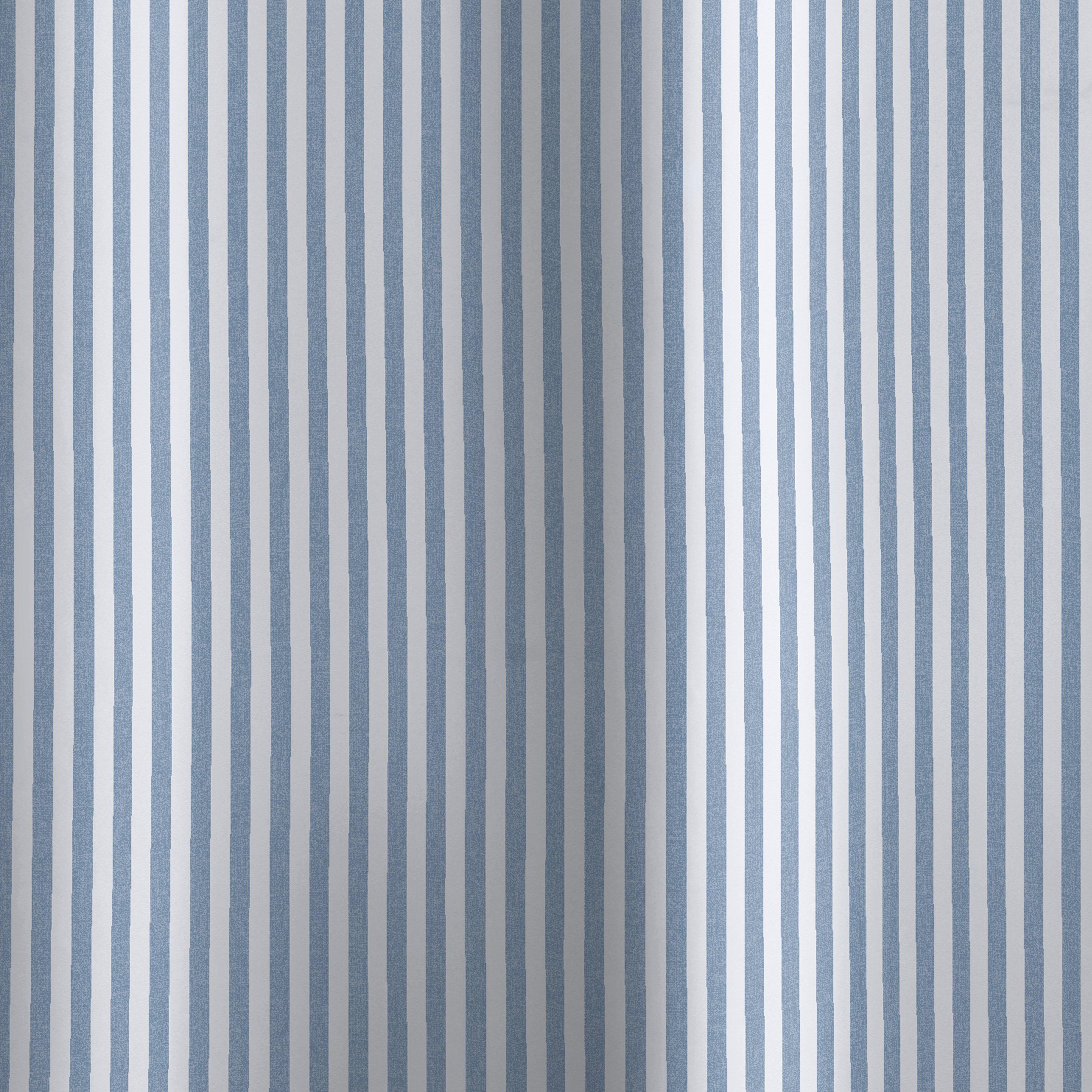 Blue - Catherine Lansfield - Timeless Stripe Shower Curtain - 3