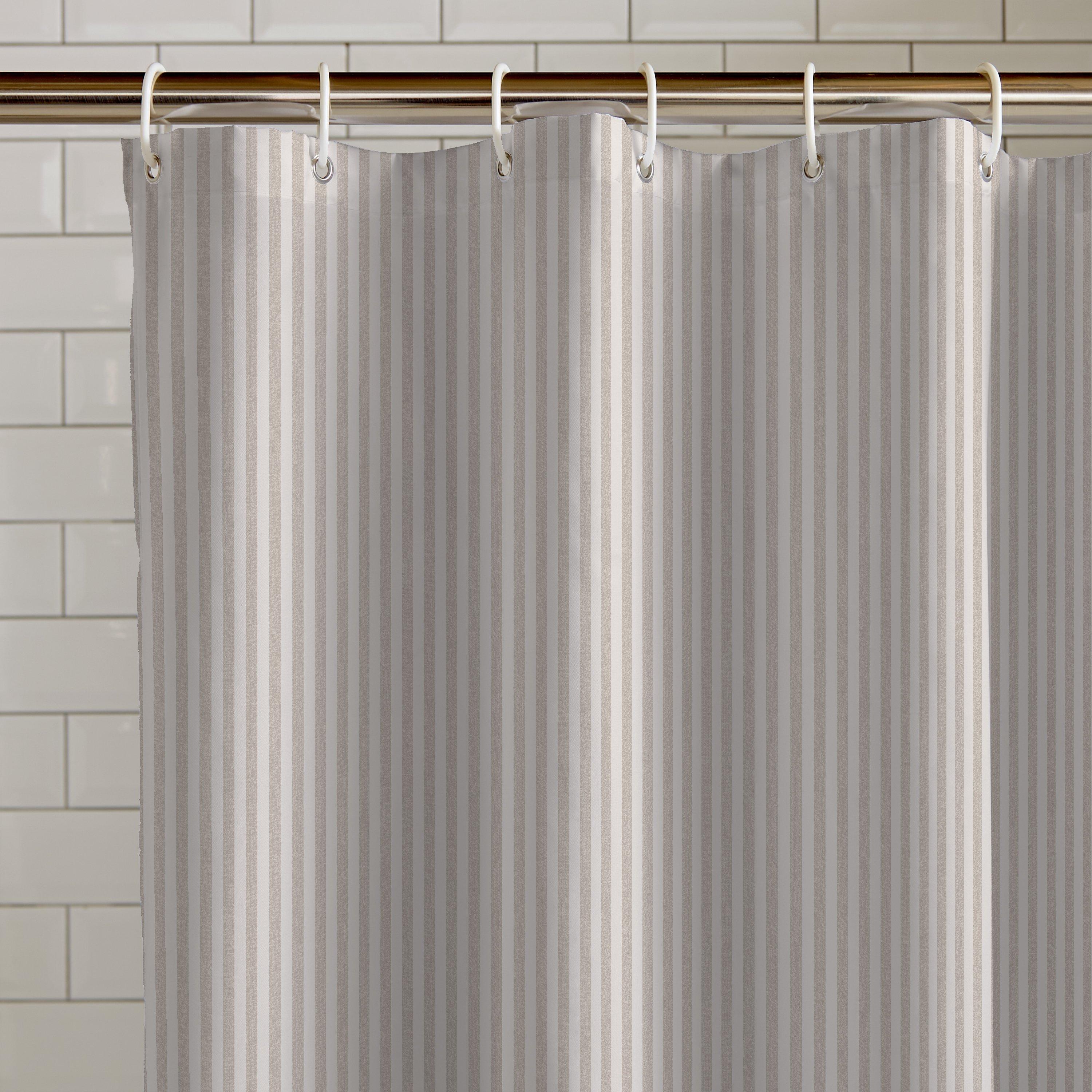 Natural - Catherine Lansfield - Timeless Stripe Shower Curtain - 2