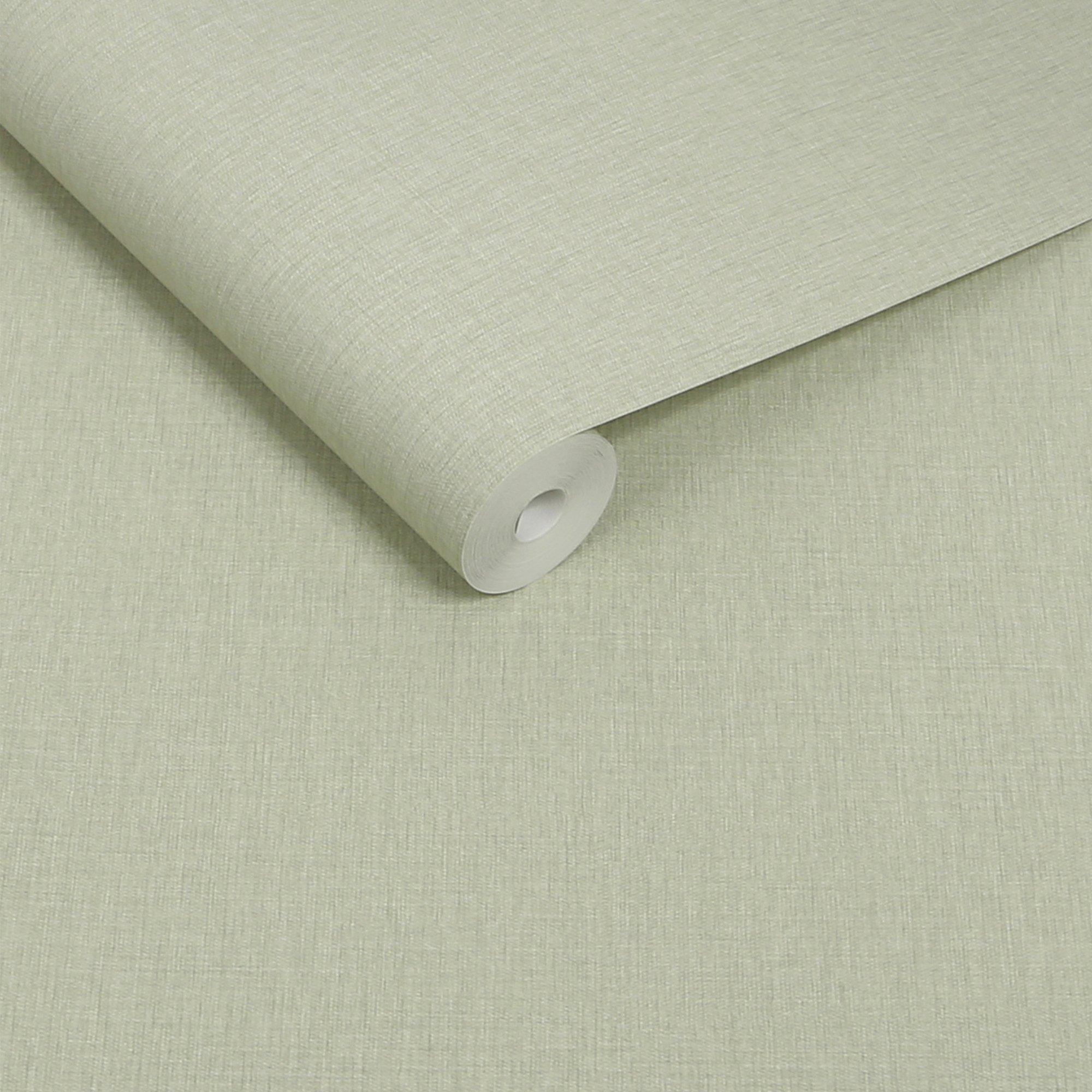 Sage - Next - Sage Linen Look Wallpaper - 3