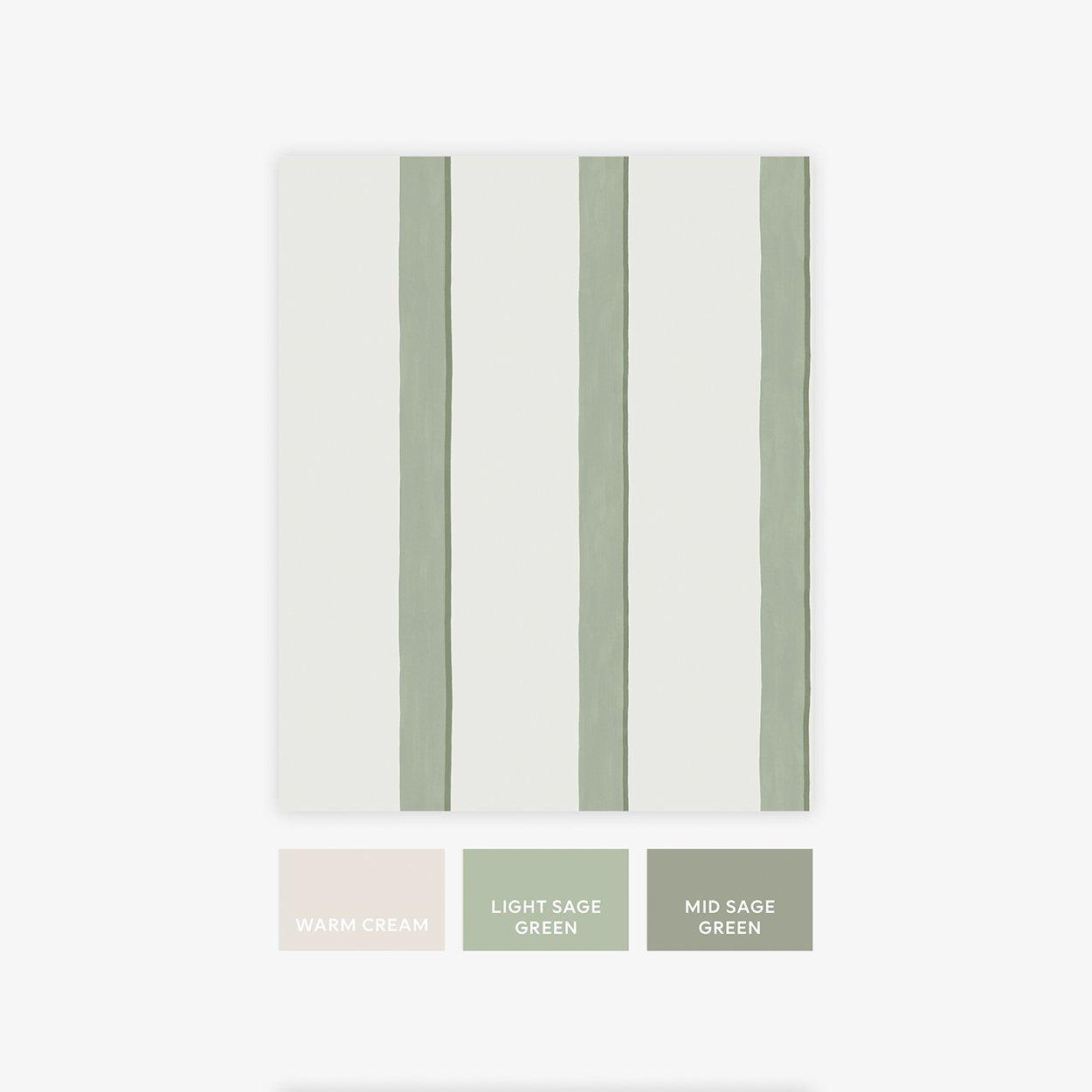 Green - Next - Green Painted Stripe Wallpaper - 5