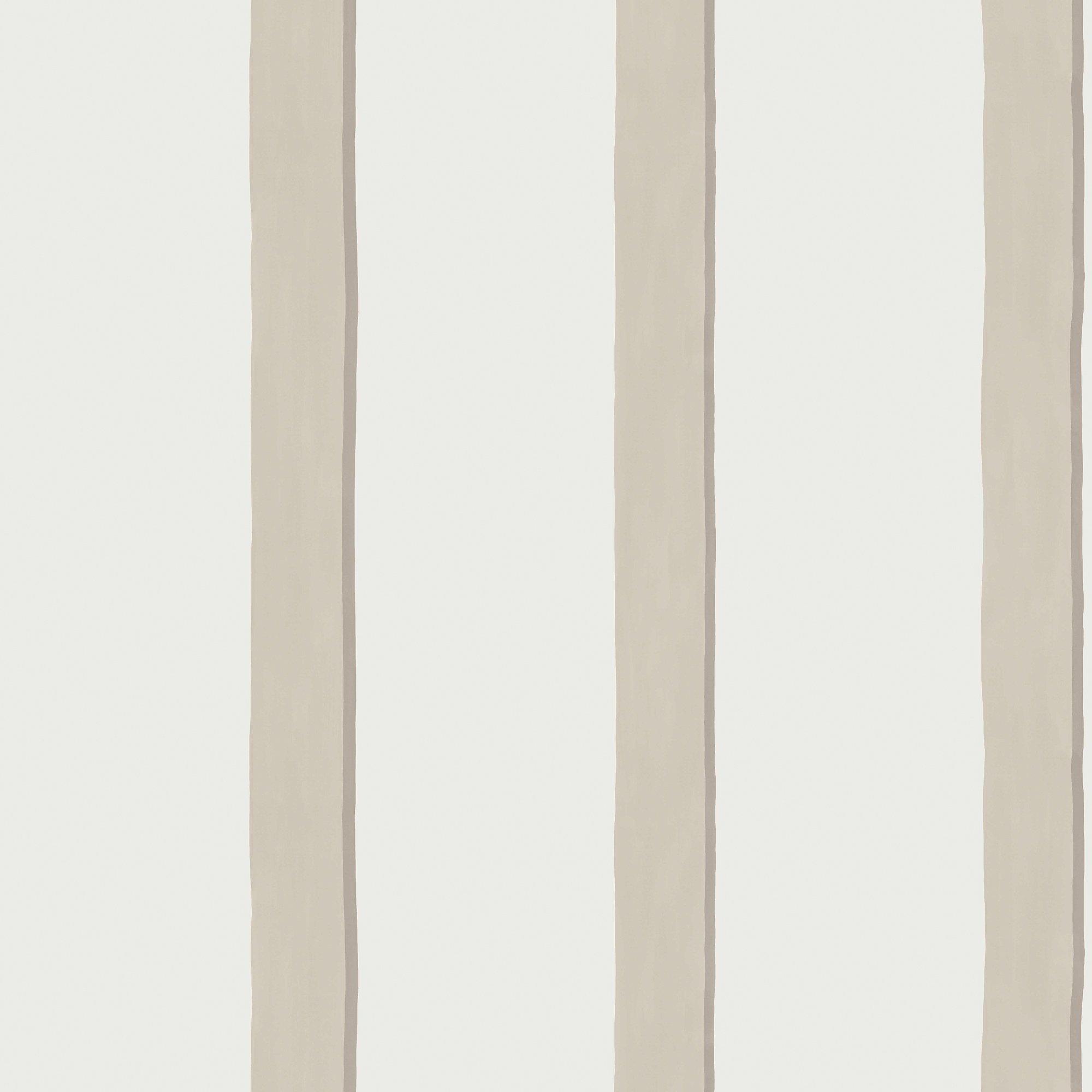 Beige - Next - Natural Painted Stripe Wallpaper - 1