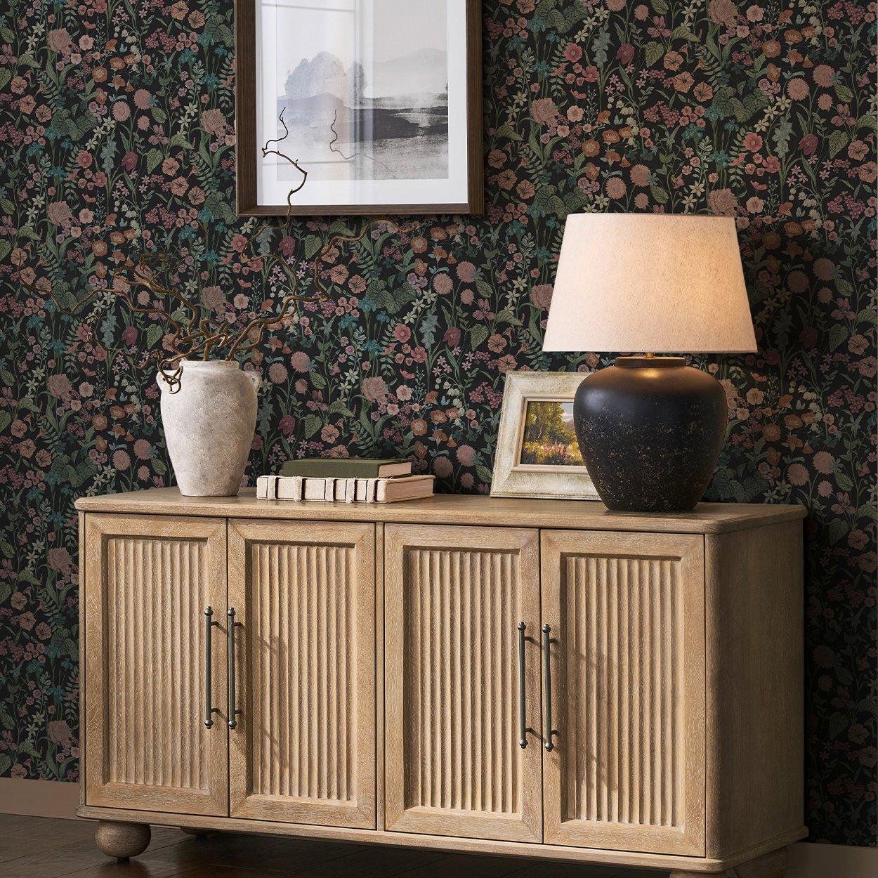 Multi - Next - Night Botanical Floral Wallpaper - 2