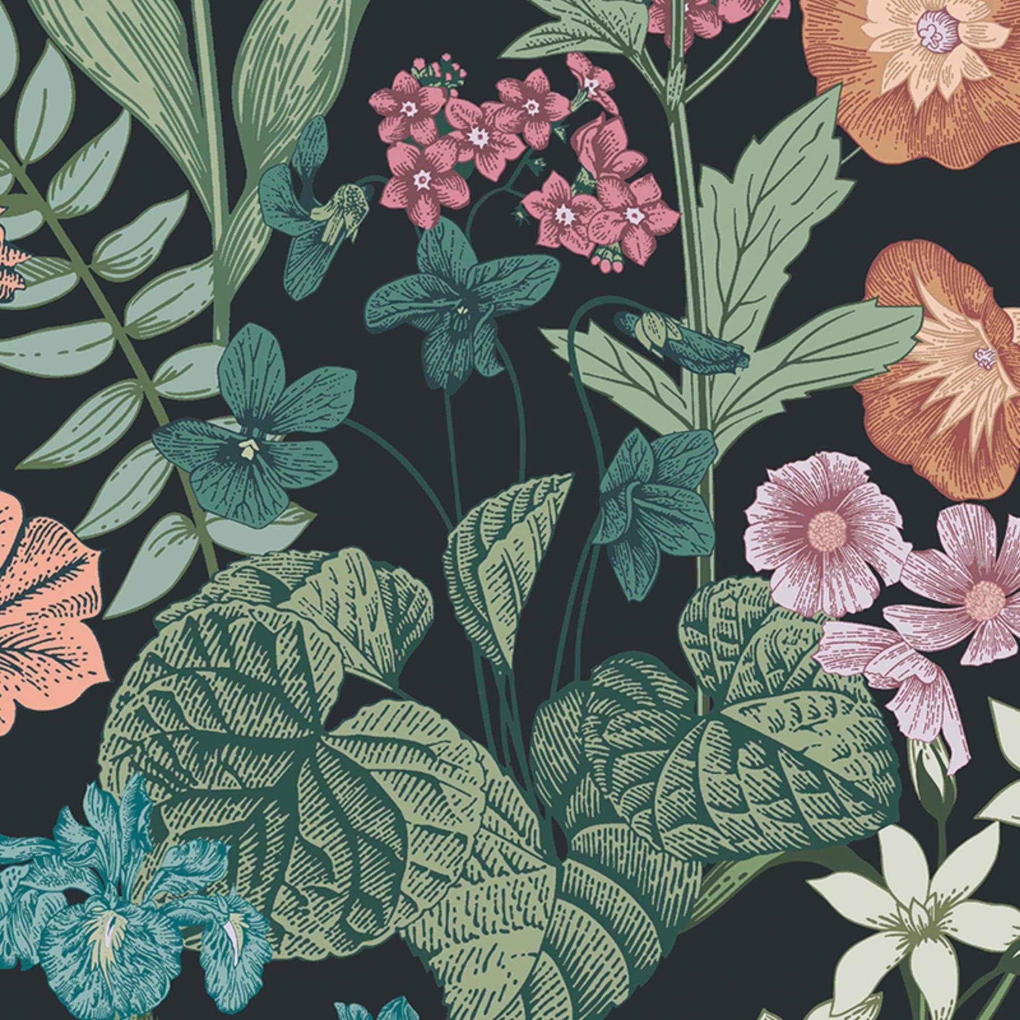 Multi - Next - Night Botanical Floral Wallpaper - 4