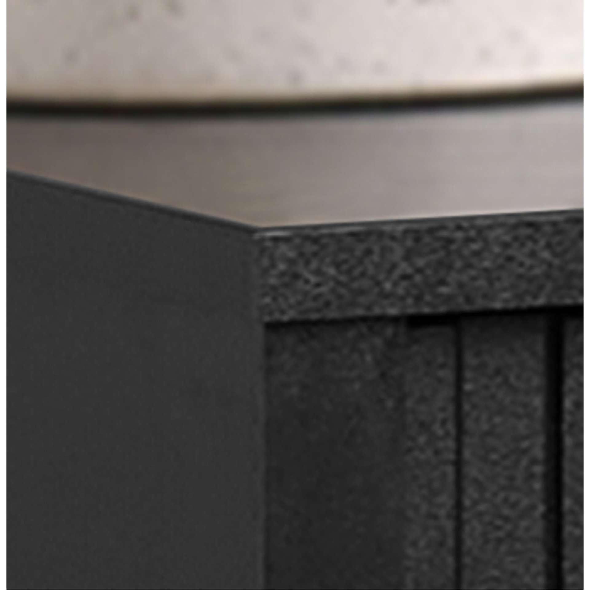Black - Birlea - Axis 1 Drawer Fluted Bedside - 4