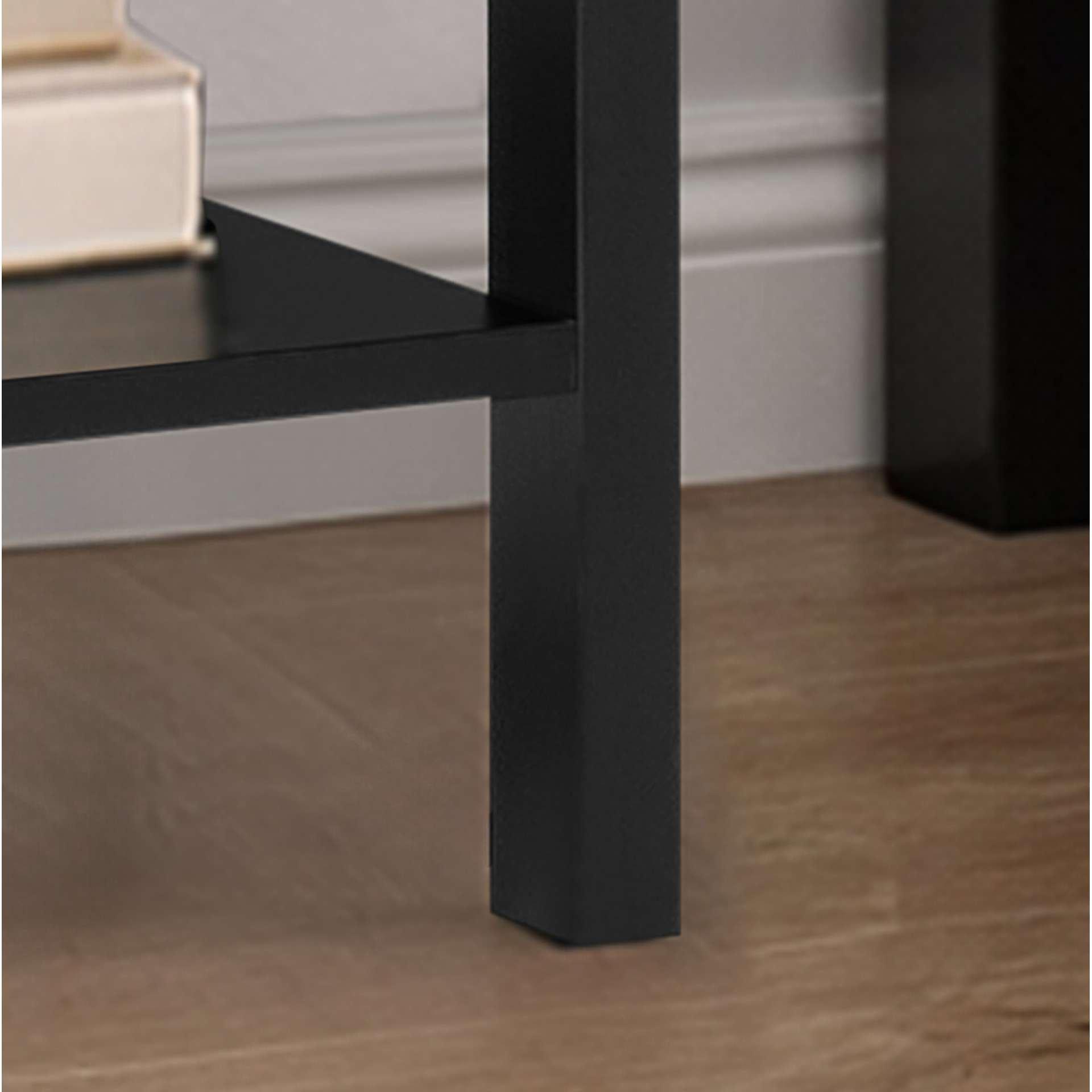 Black - Birlea - Axis 1 Drawer Fluted Bedside - 5
