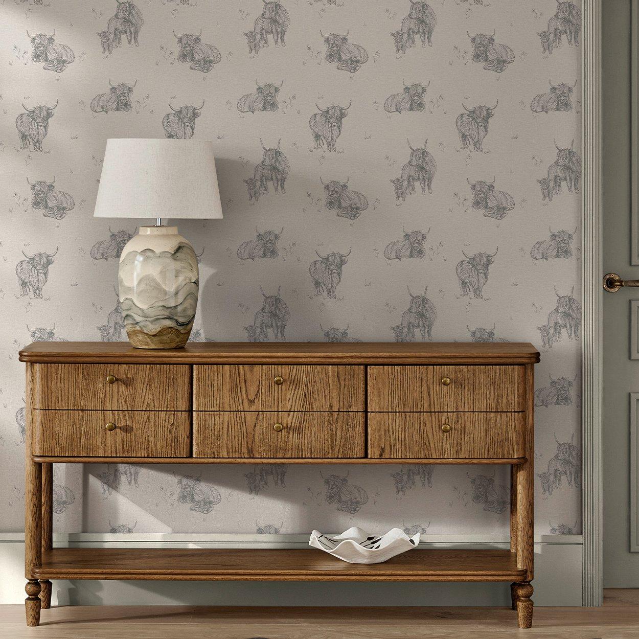 Grey - Next - Natural Hamish Wallpaper - 2