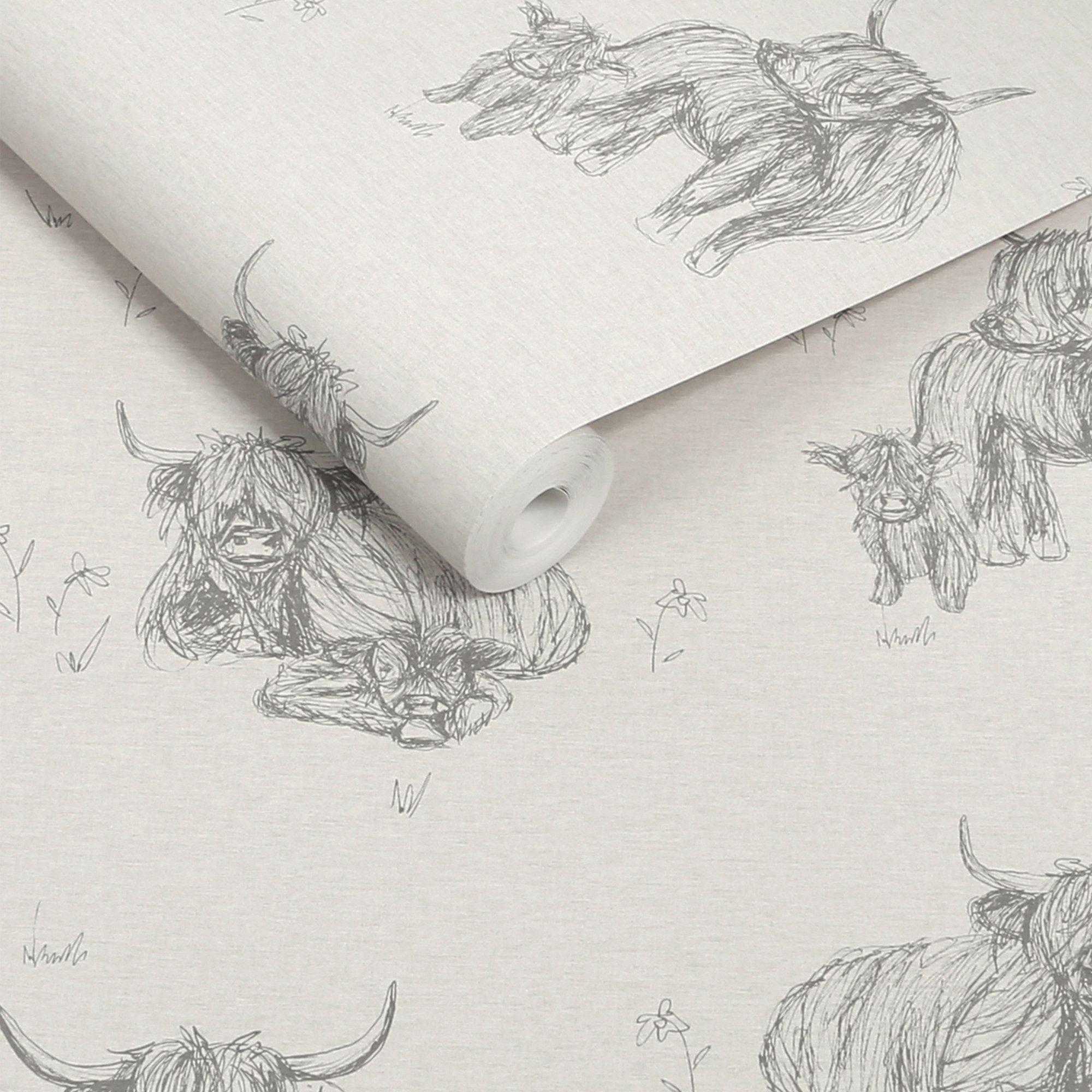 Grey - Next - Natural Hamish Wallpaper - 3