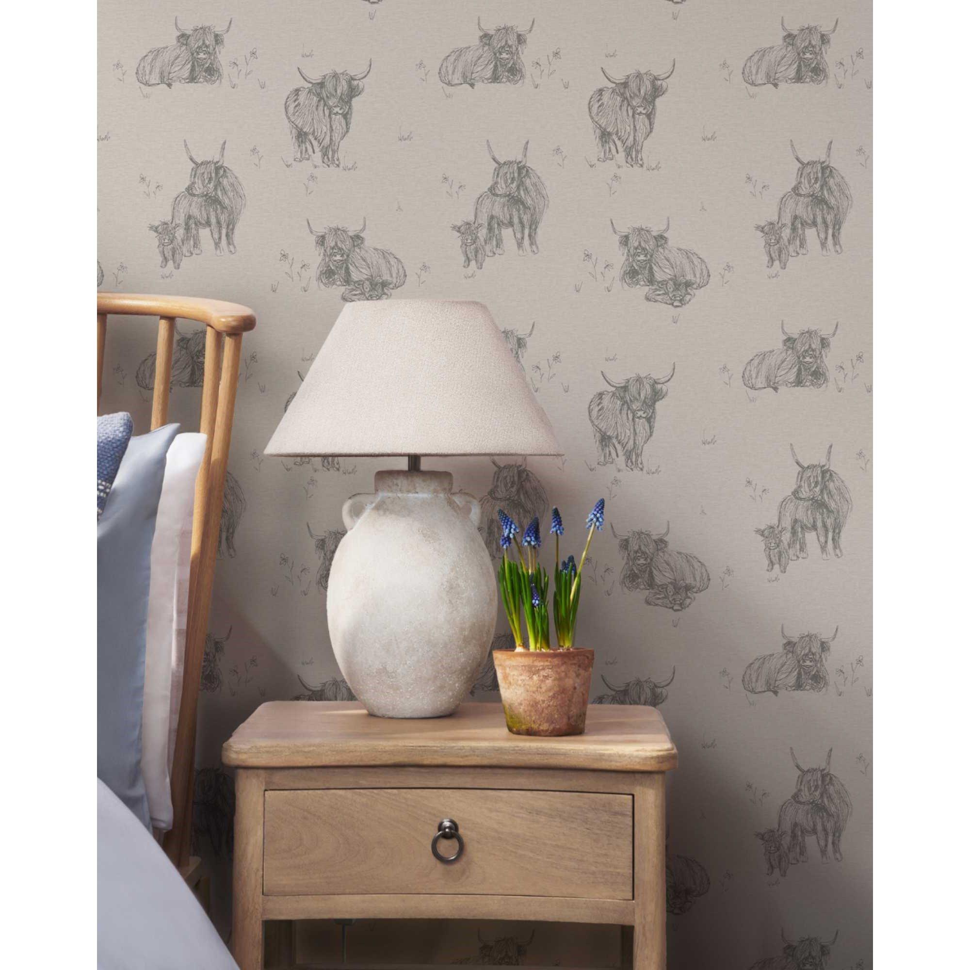 Grey - Next - Natural Hamish Wallpaper - 10