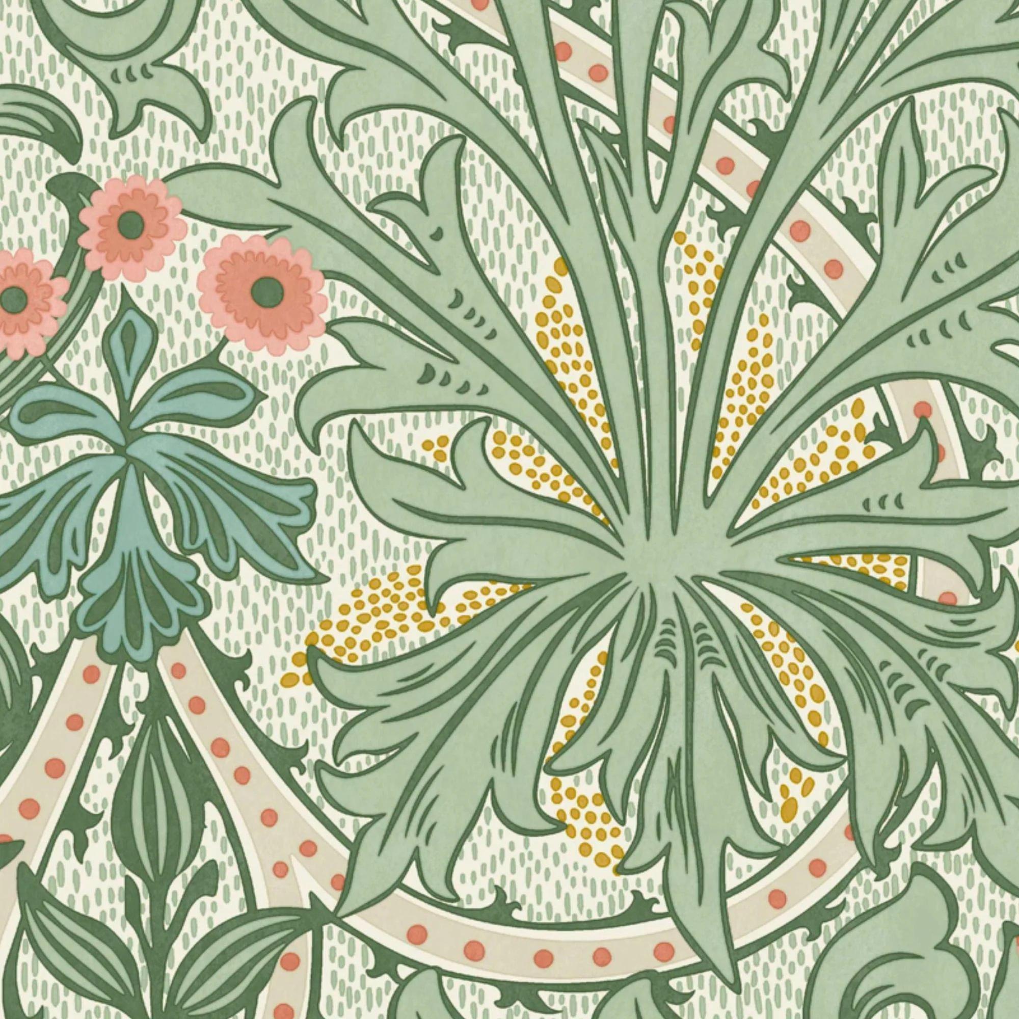 Green - William Morris - Woodland Weeds Spring Garden Wallpaper - 4