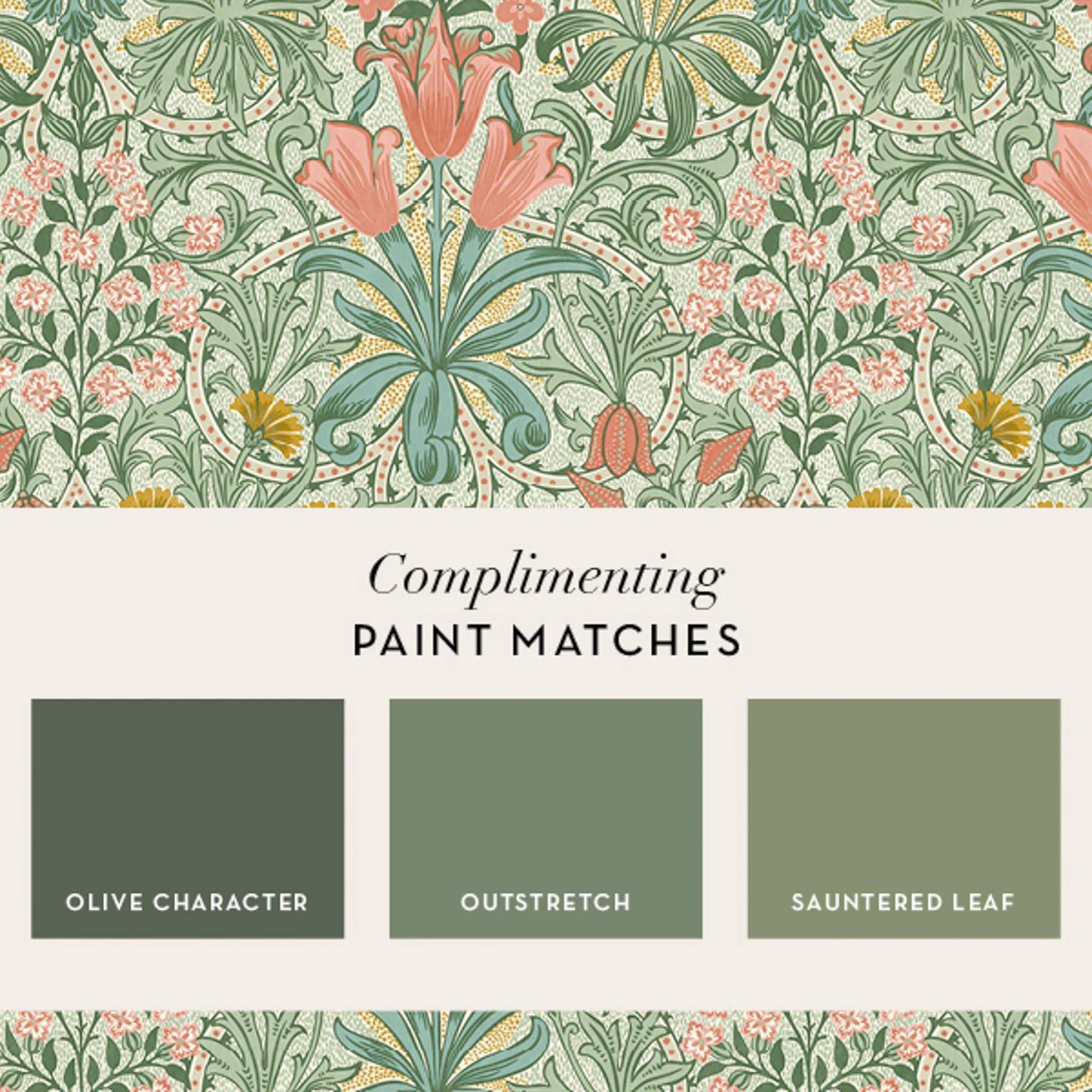 Green - William Morris - Woodland Weeds Spring Garden Wallpaper - 5