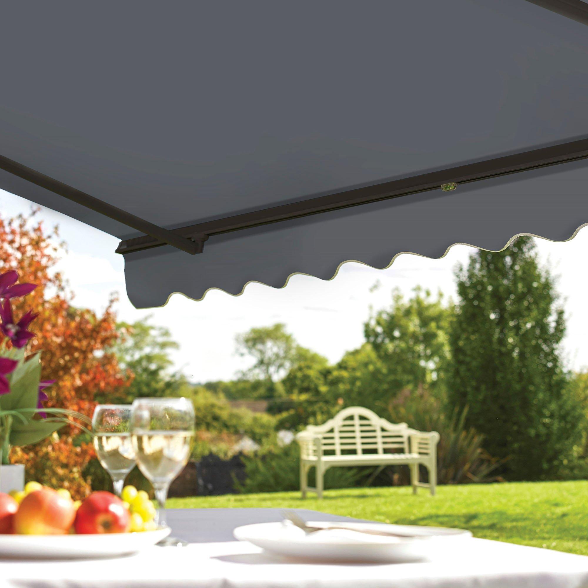 Grey - Greenhurst - Greenhurst Easy Fit Grosvenor Awning - Charcoal - 1