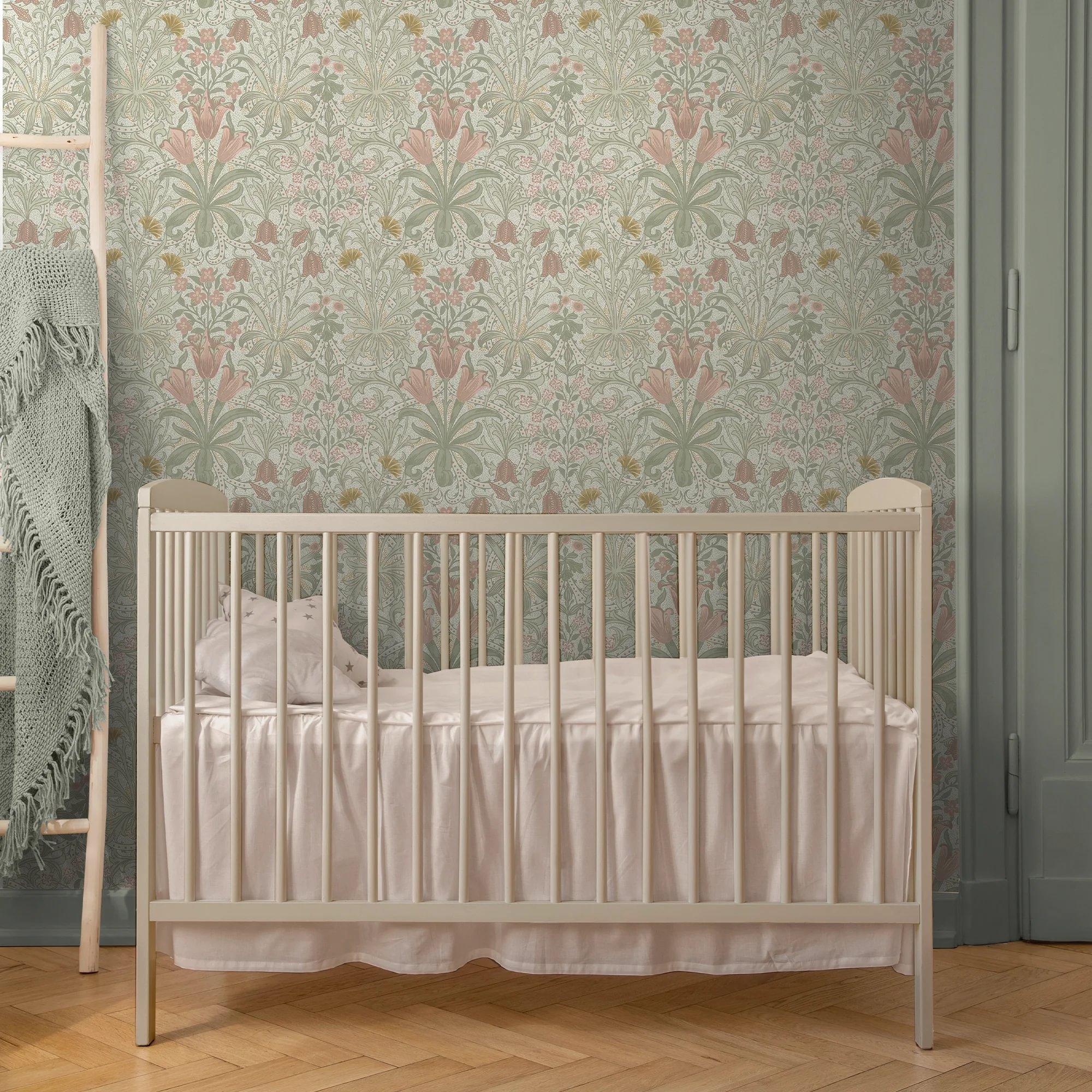 Sage - William Morris - Woodland Weeds Peony & Sage Wallpaper - 2