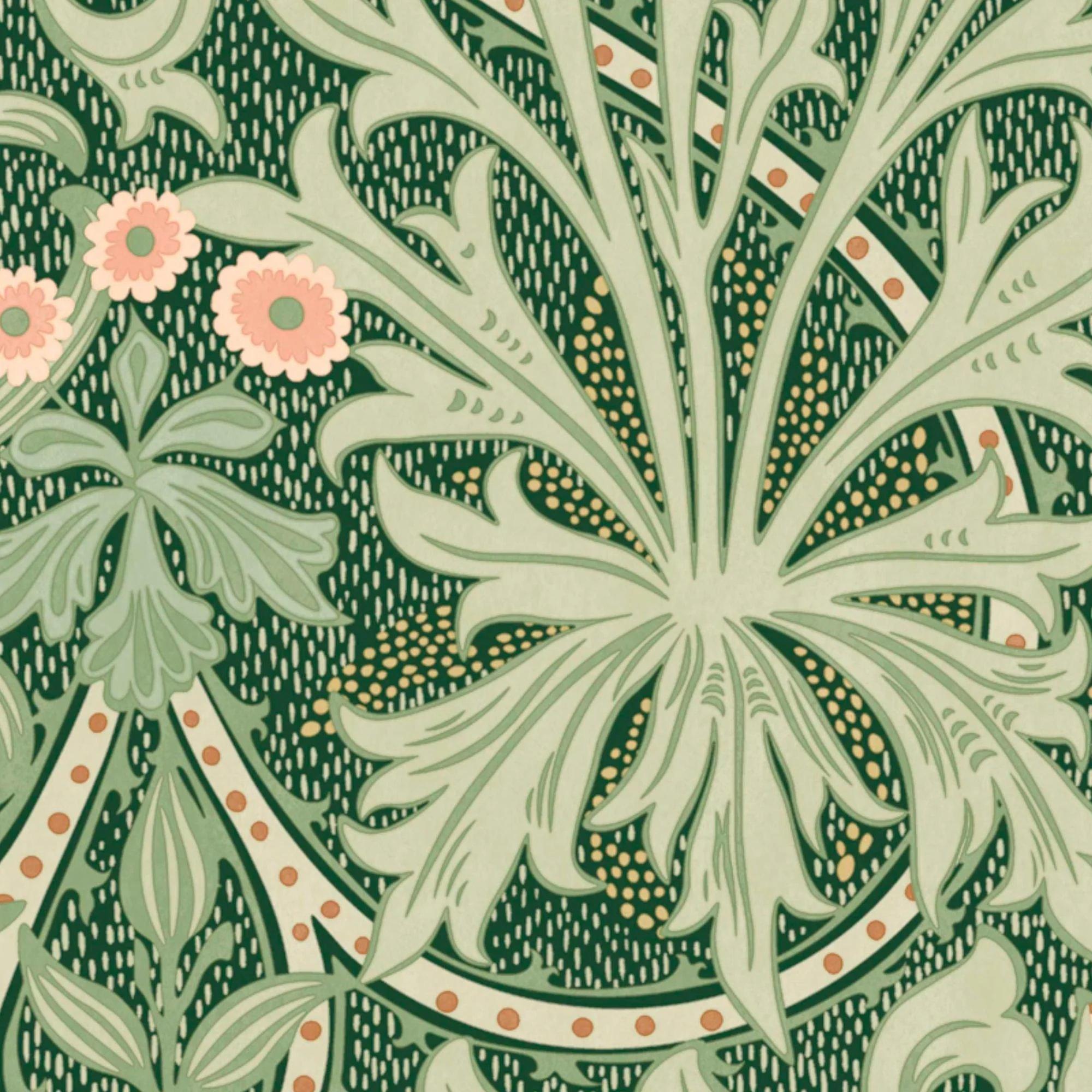 Green - William Morris - Woodland Weeds Forest Wallpaper - 4
