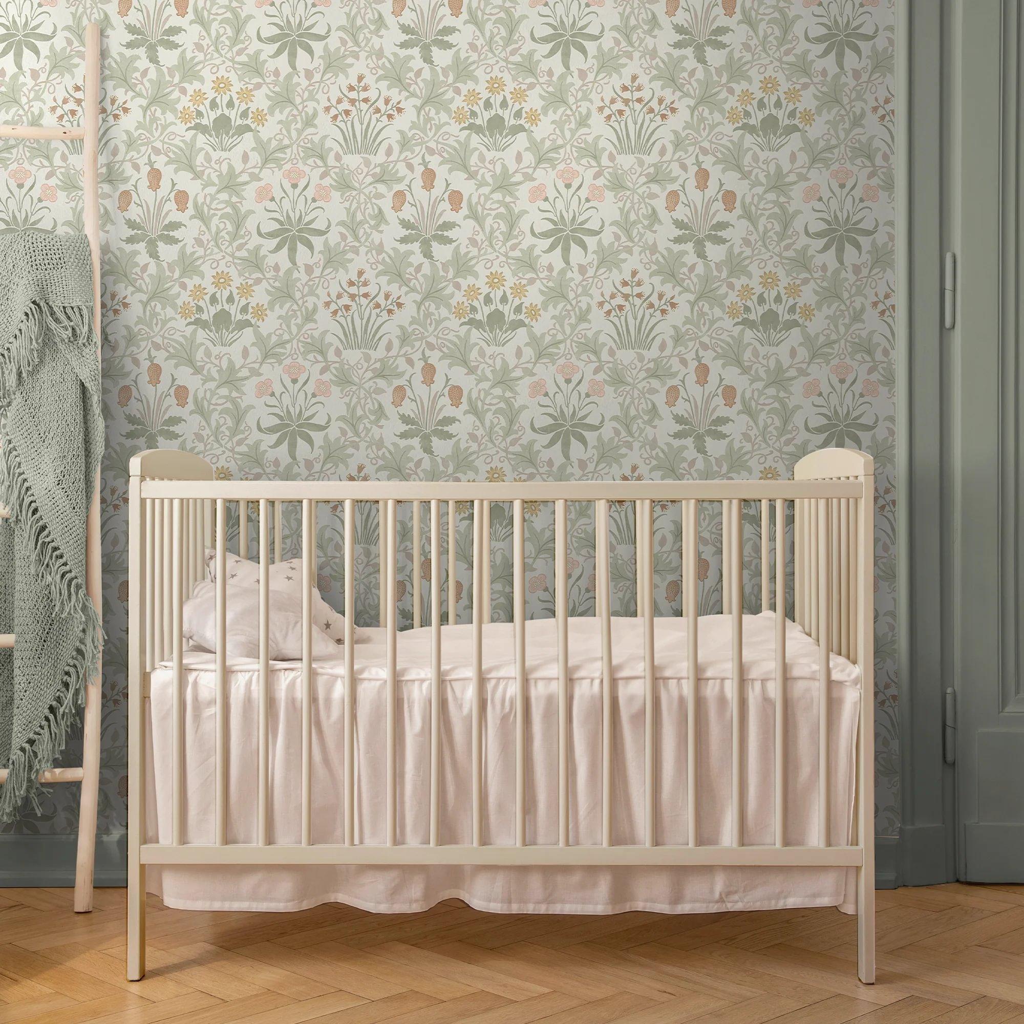 Multicoloured - William Morris - Celandine Spring Peony & Sage Wallpaper - 2