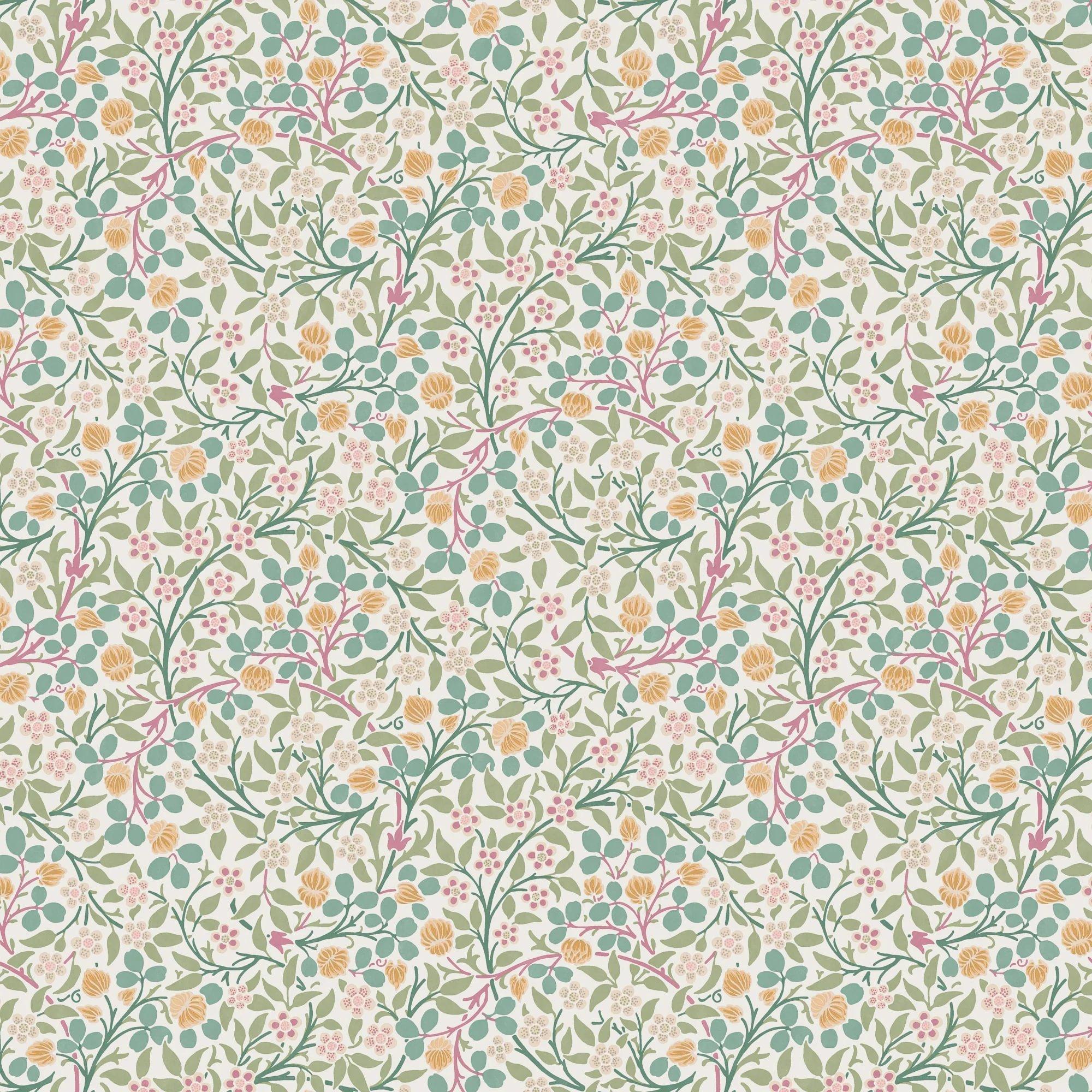 Multicoloured - William Morris - Clover Spring Garden Wallpaper - 1