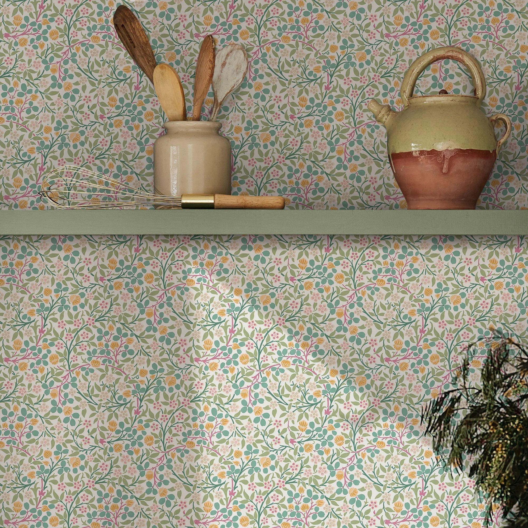 Multicoloured - William Morris - Clover Spring Garden Wallpaper - 2
