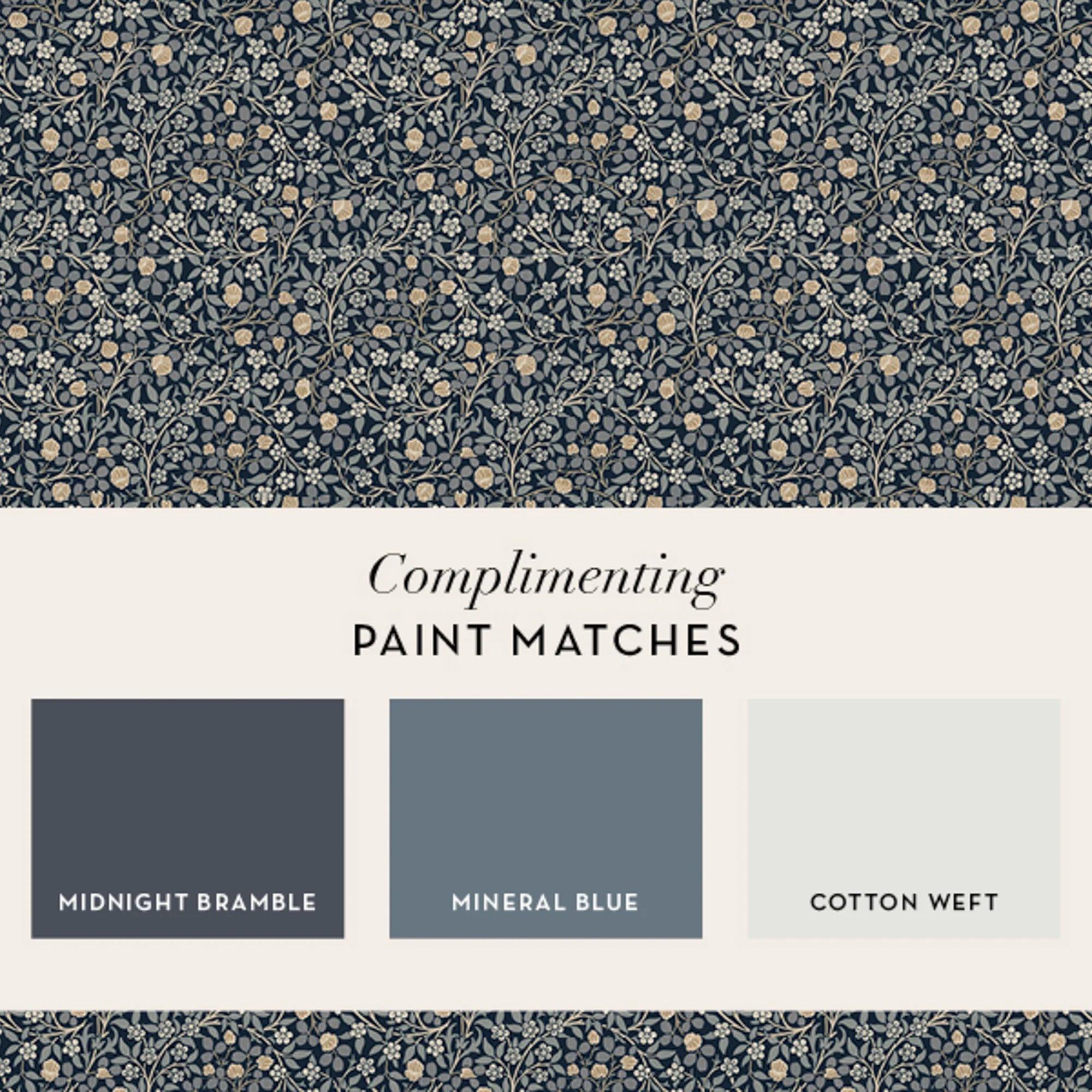 Blue - William Morris - Clover Midnight Wallpaper - 5