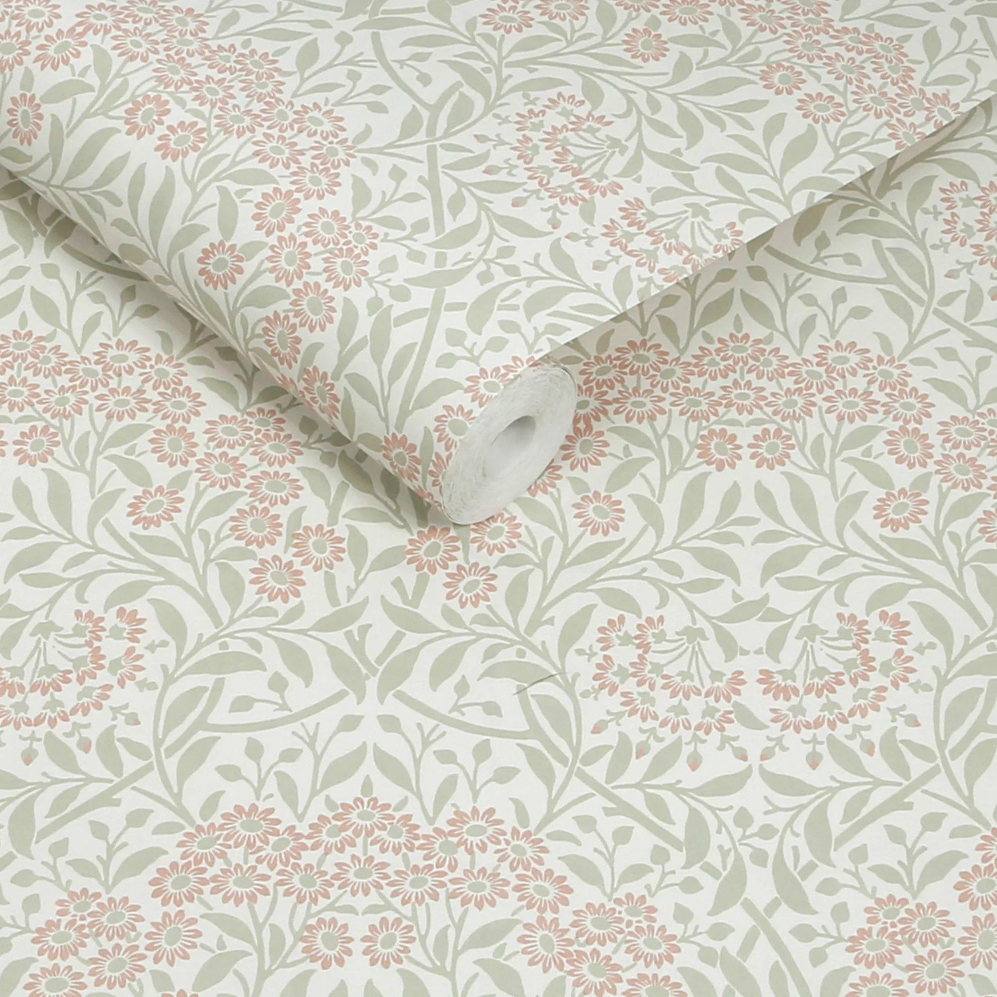 Multicoloured - William Morris - Michaelmas Daisy Peony & Sage Wallpaper - 3