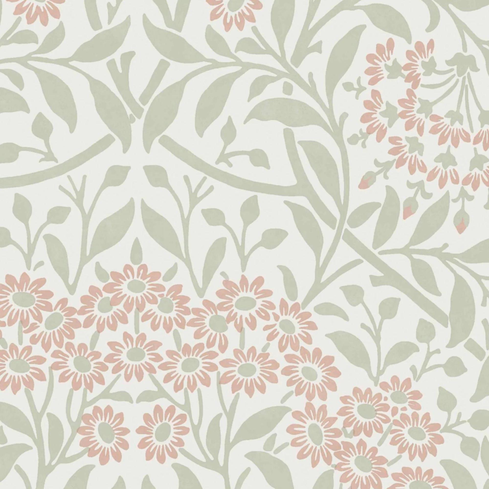 Multicoloured - William Morris - Michaelmas Daisy Peony & Sage Wallpaper - 4