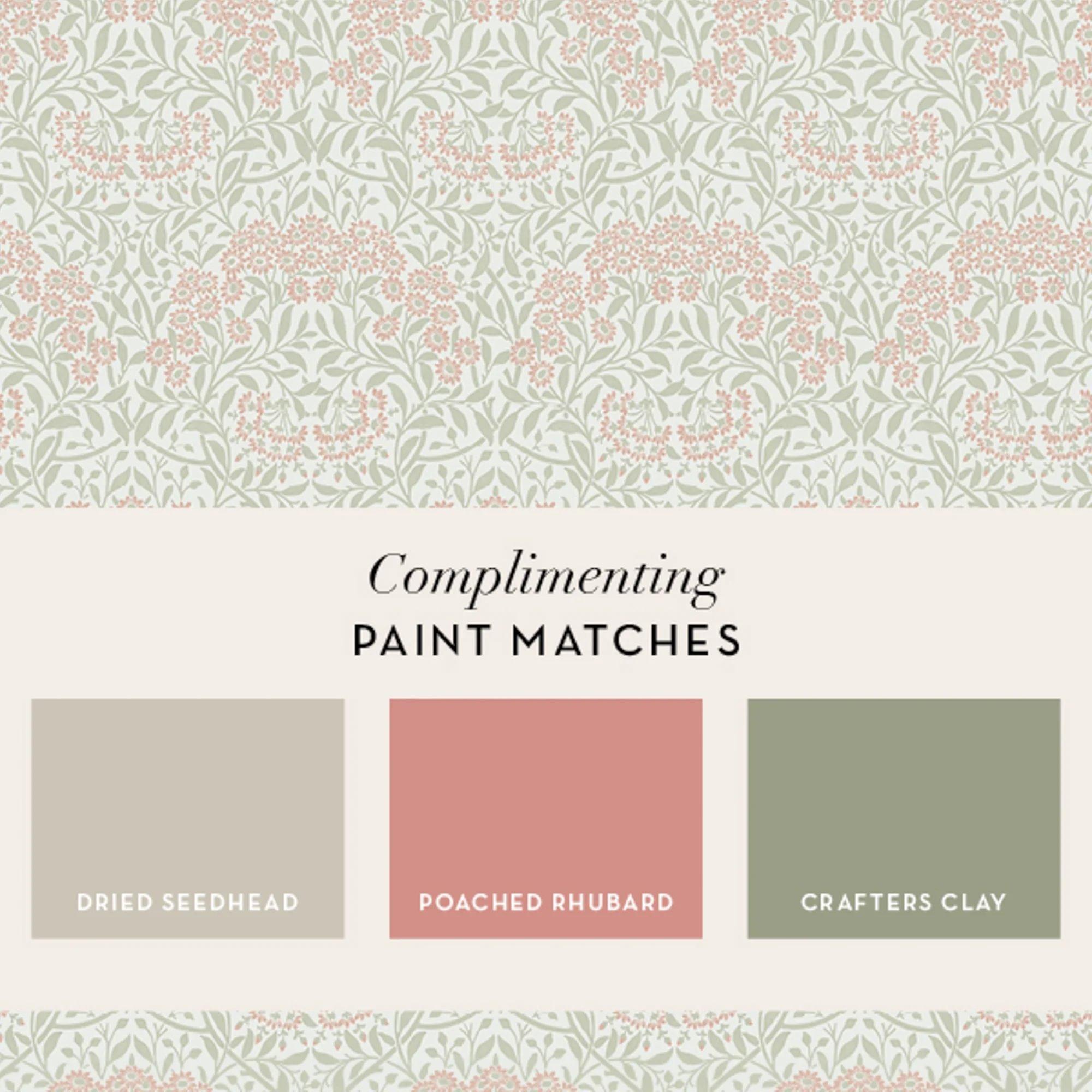 Multicoloured - William Morris - Michaelmas Daisy Peony & Sage Wallpaper - 5