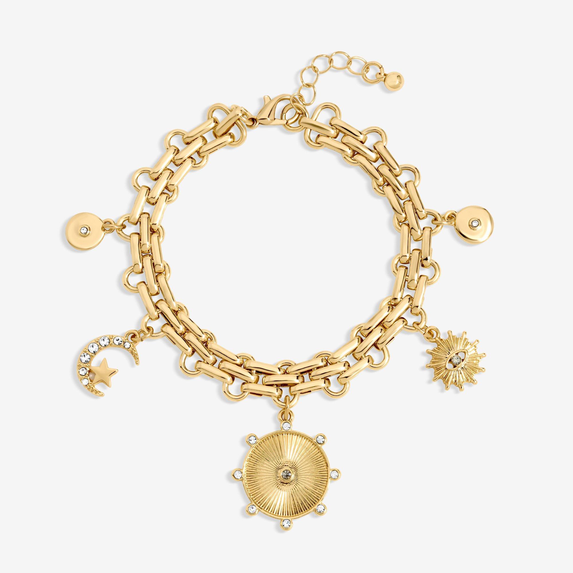 Gold - Mood - Gold Plated Celestial Charm Bracelet