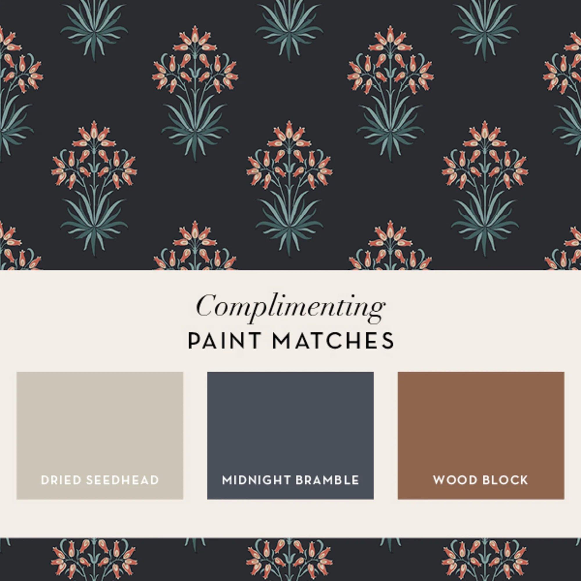 Blue - William Morris - Hyacinth Flower Midnight Wallpaper - 5