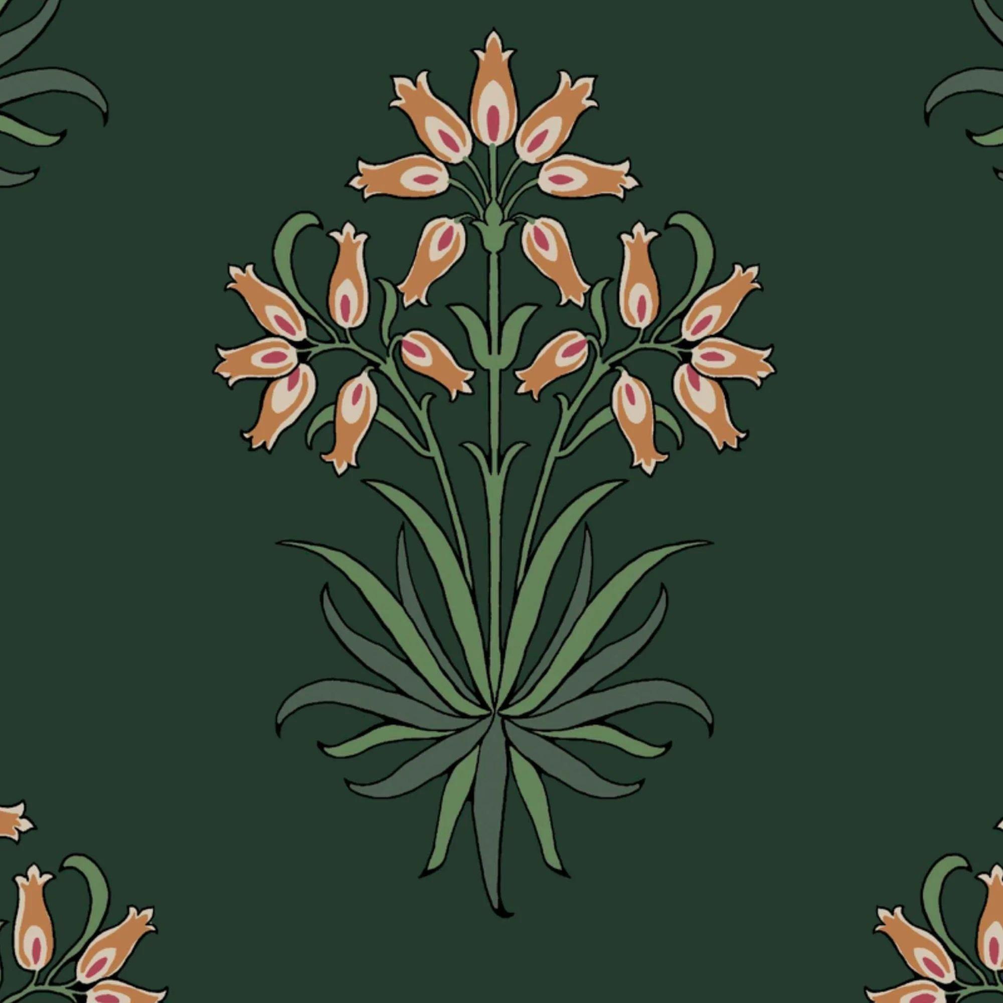 Green - William Morris - Hyacinth Flower Forest Wallpaper - 4
